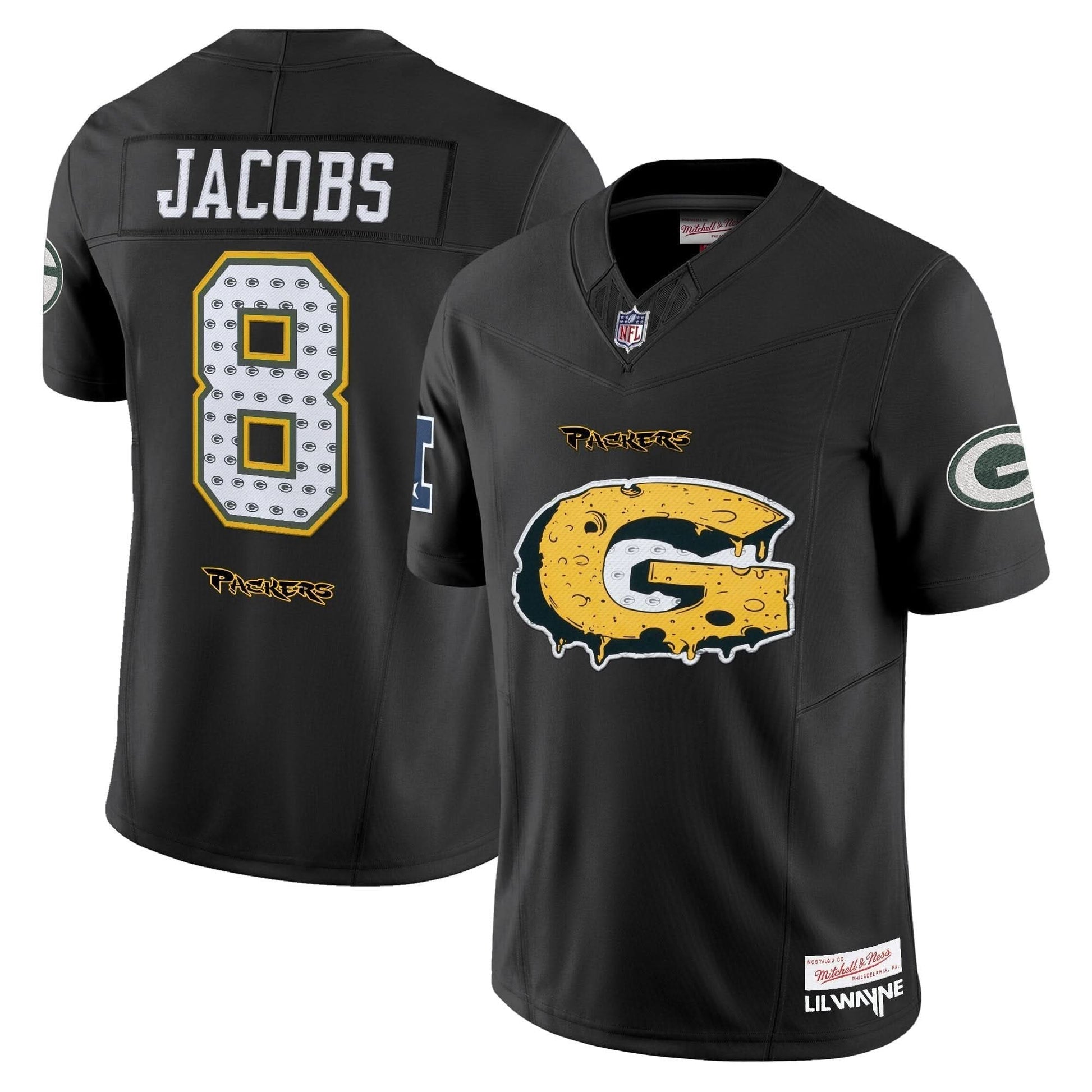 Green Bay Packers 'Cheesehead' x 'Tha Carter VI' Style Vapor Limited Jersey - All Stitched