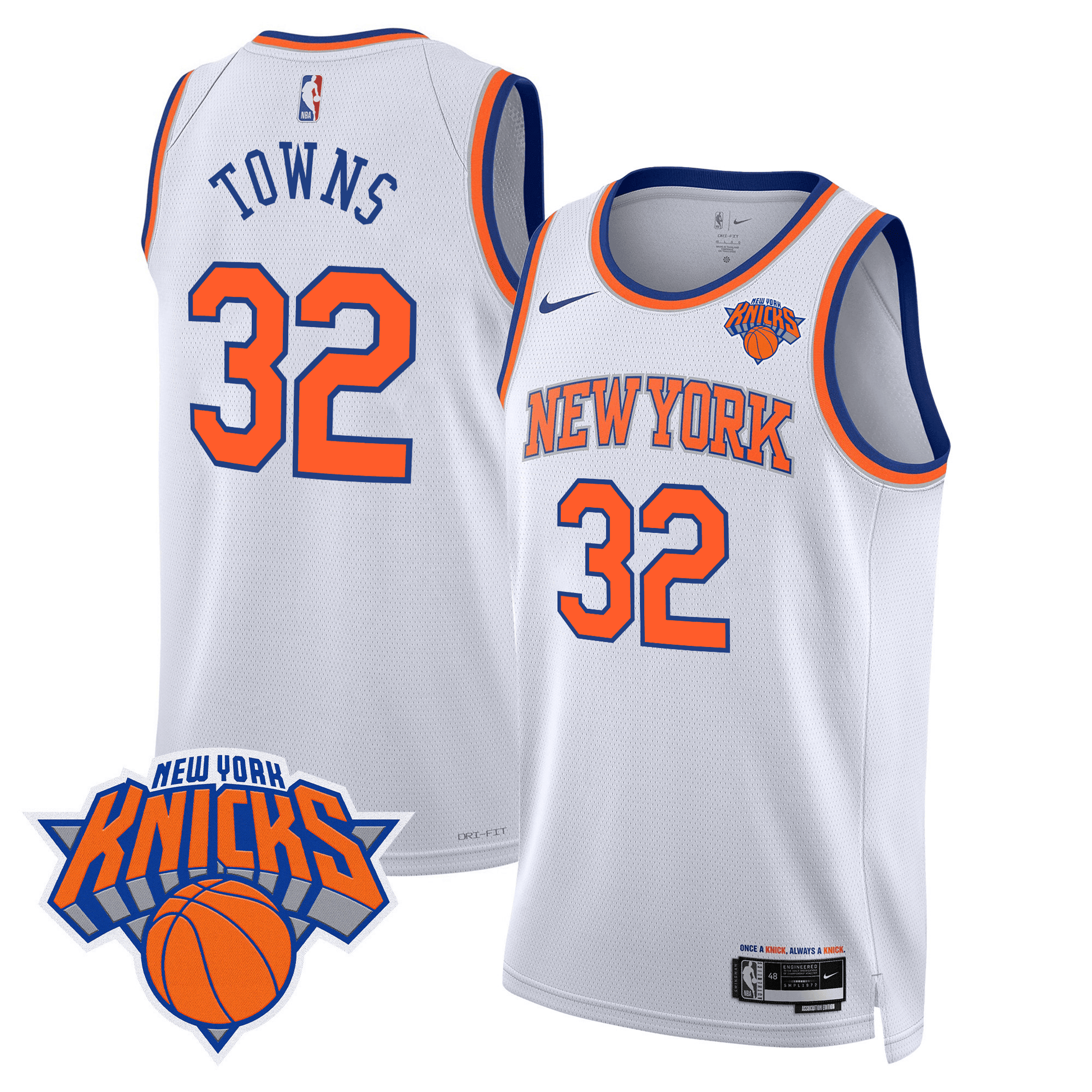 Men's New York Knicks Swingman Jersey V2 - All Stitched