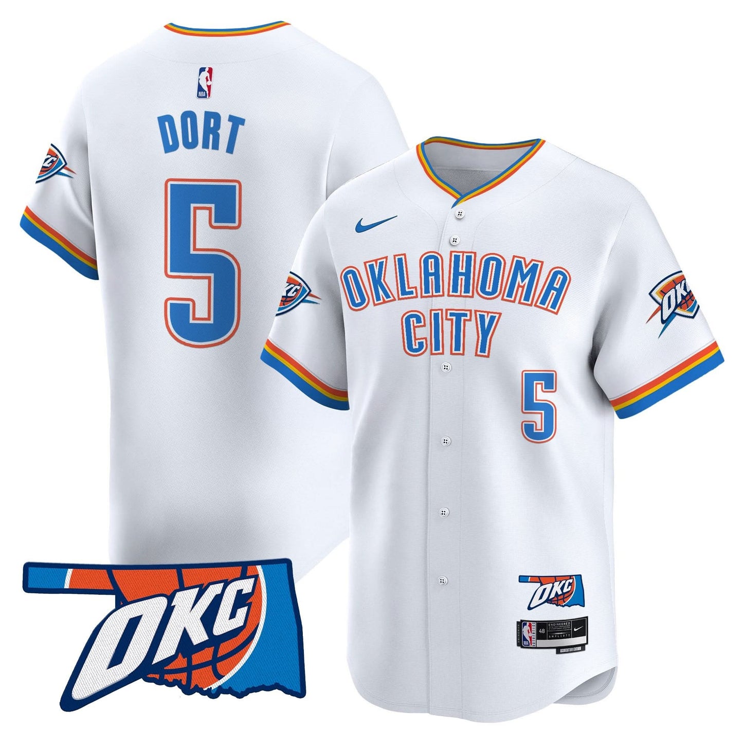 Men's Oklahoma City Thunder Vapor Baseball Jersey - All Stitched