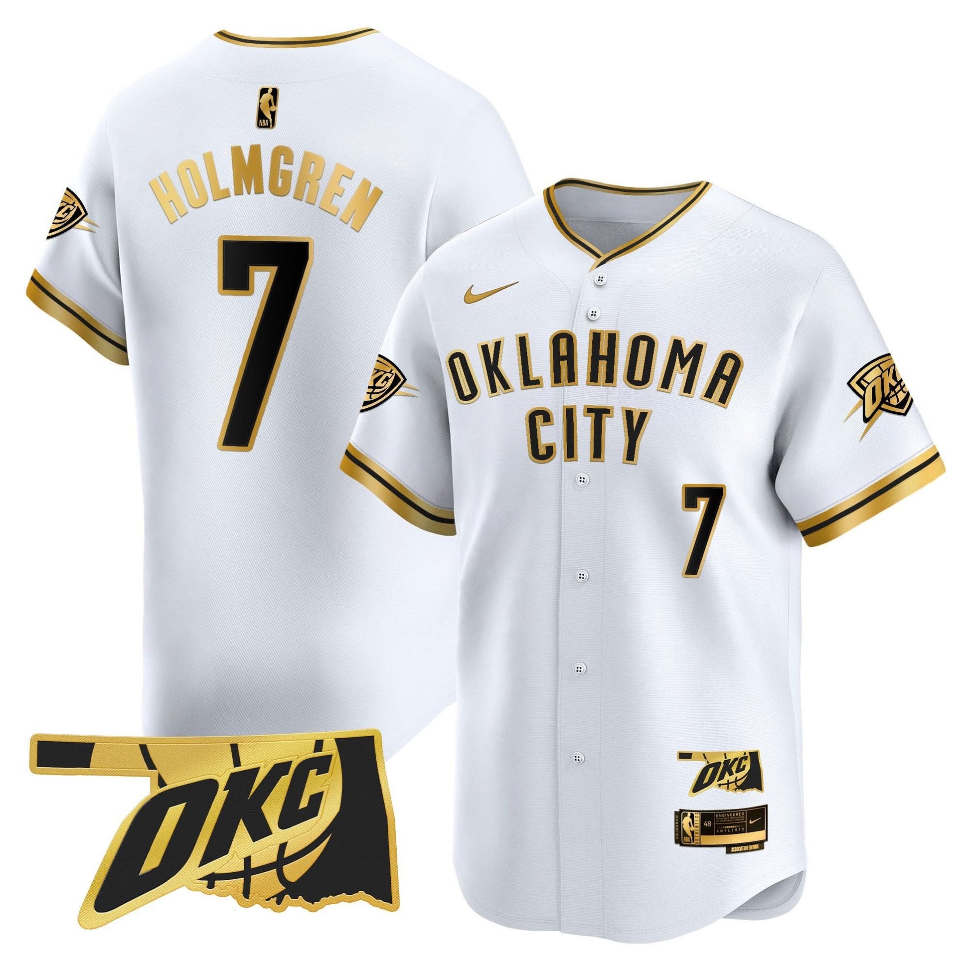 Men's Oklahoma City Thunder Vapor Baseball Jersey - All Stitched