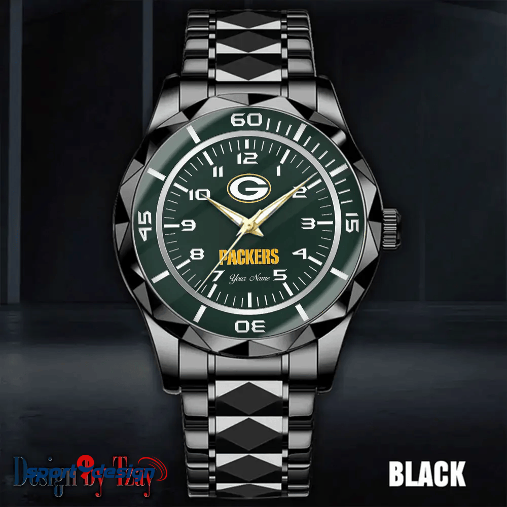 Green Bay Packers Best Dad Ever Luxury Diamond Men Watch Father's Day Gift