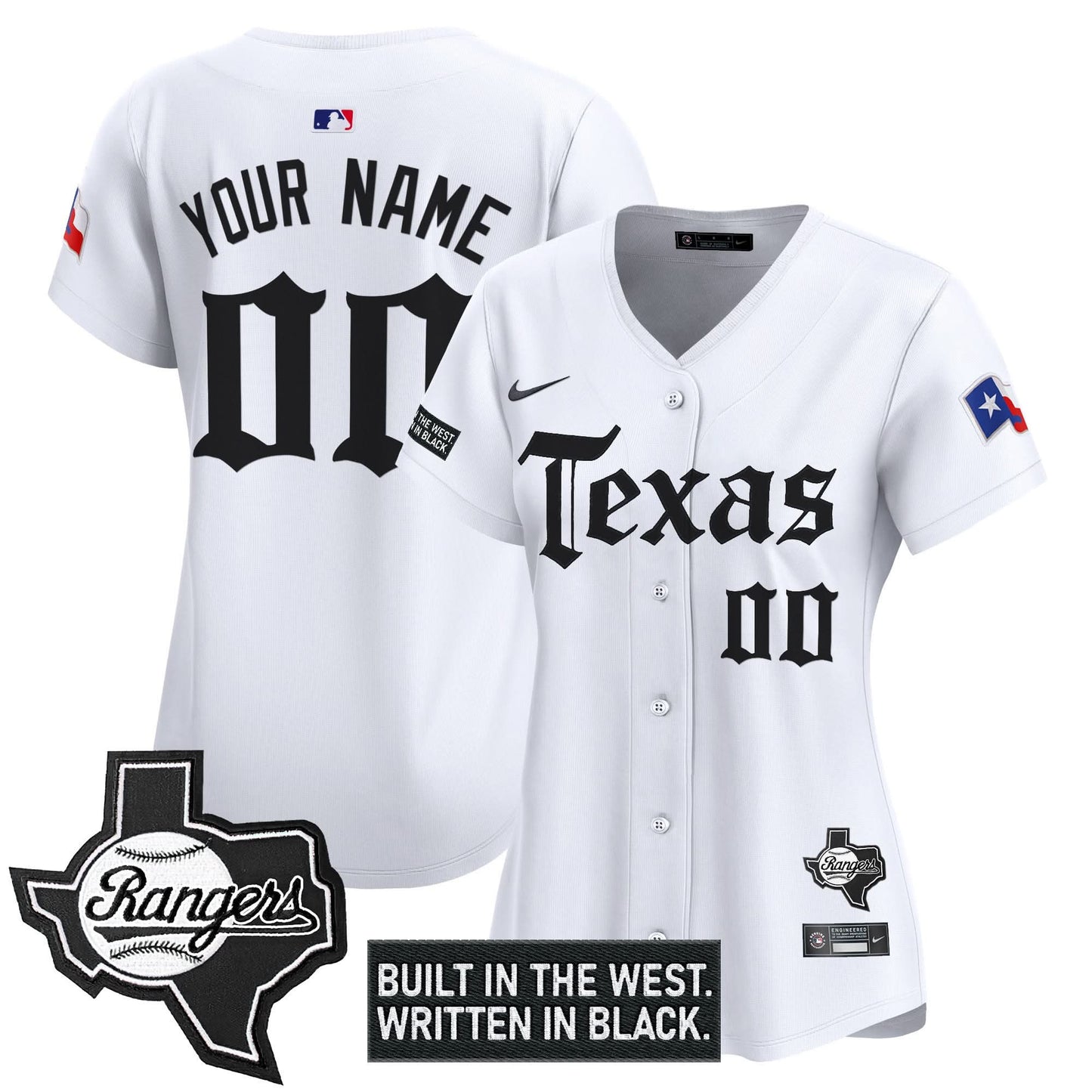 Texas Rangers 'Gothic Frontier Edition' Vapor Premier Limited Custom Jersey - All Stitched