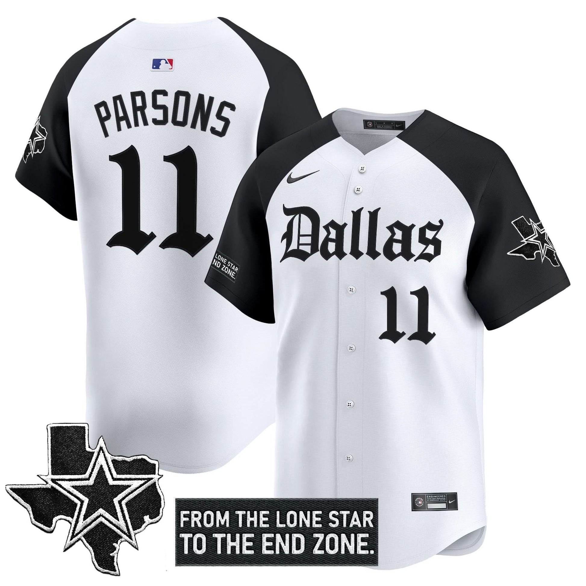 Men's Dallas Cowboys 'Gothic Lone Star Edition' Vapor Baseball Jersey - All Stitched