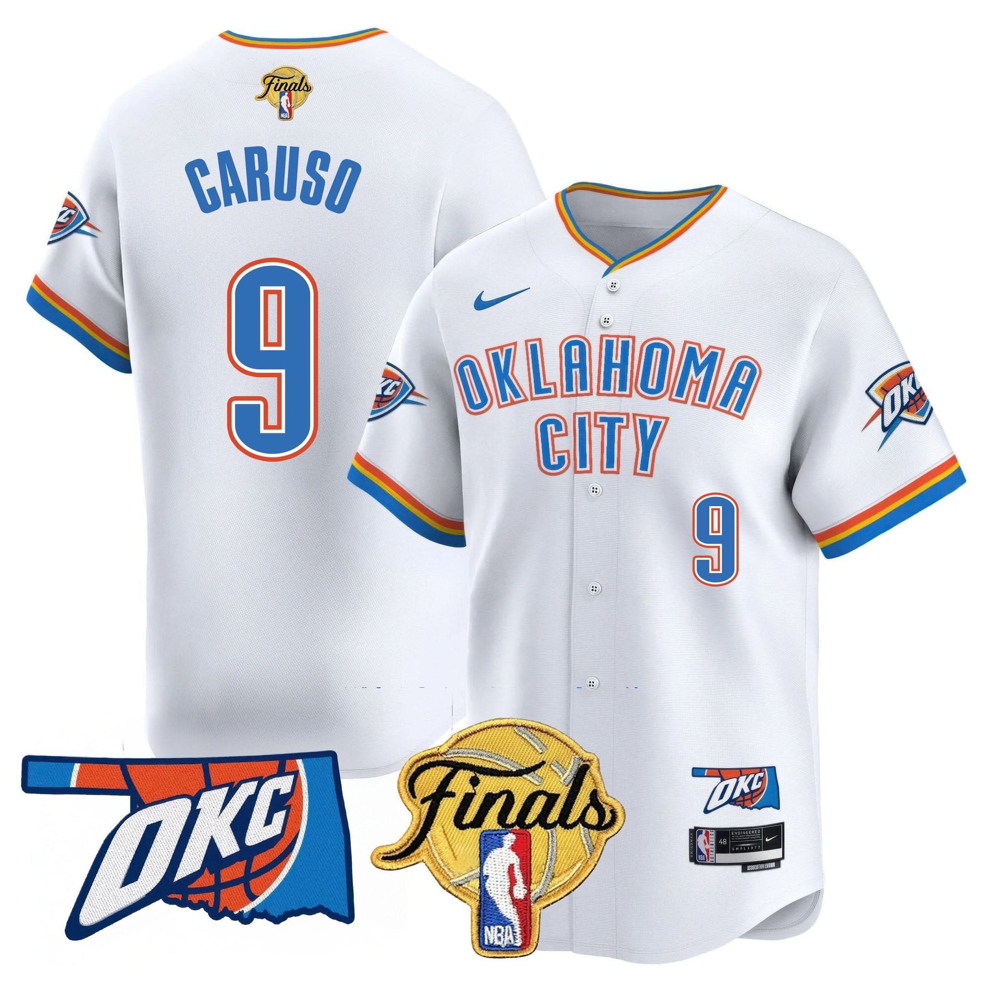 Oklahoma City Thunder Baseball Jersey - Final Patch - All Stitched