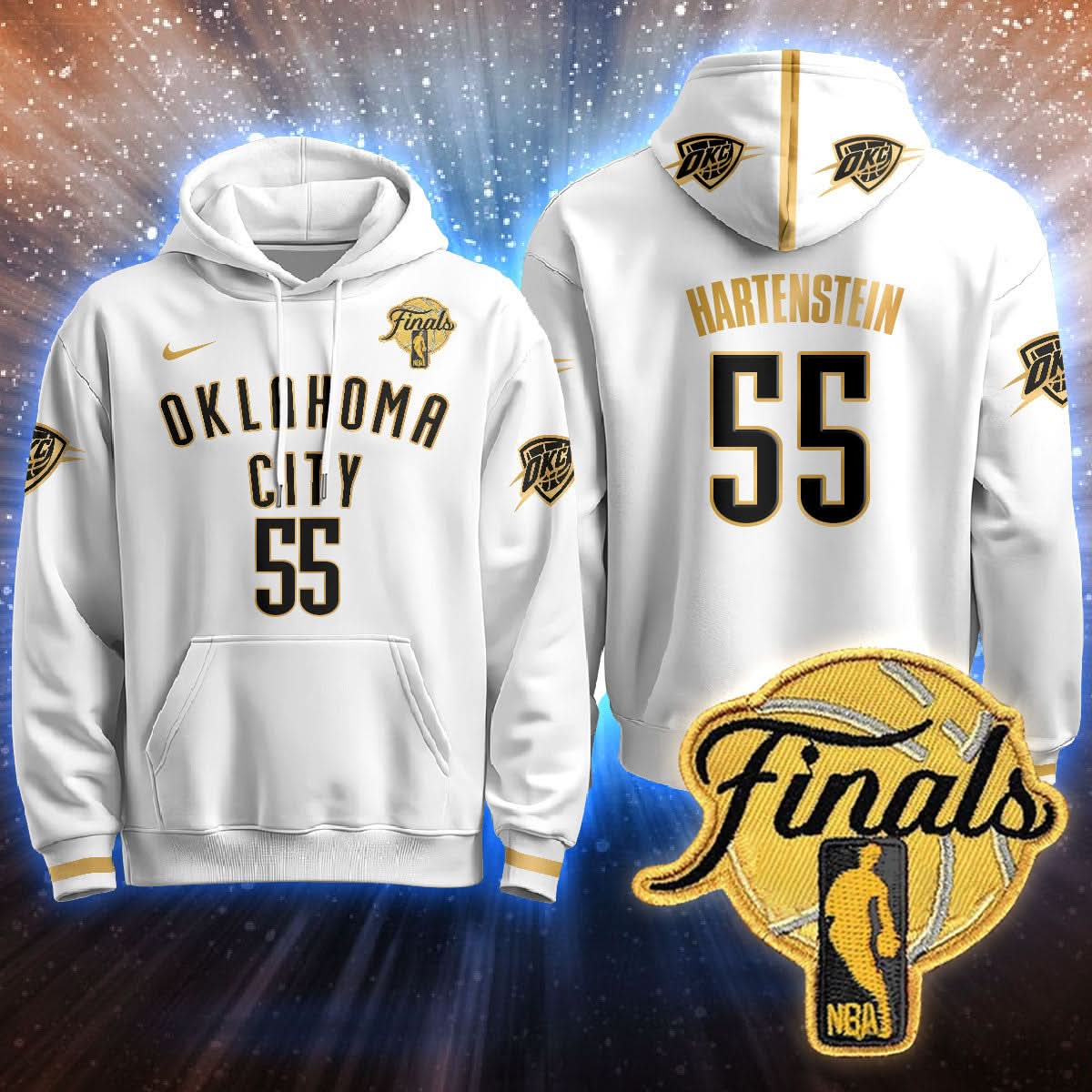 Oklahoma City Thunder Hoodie - Final Patch - All Stitched