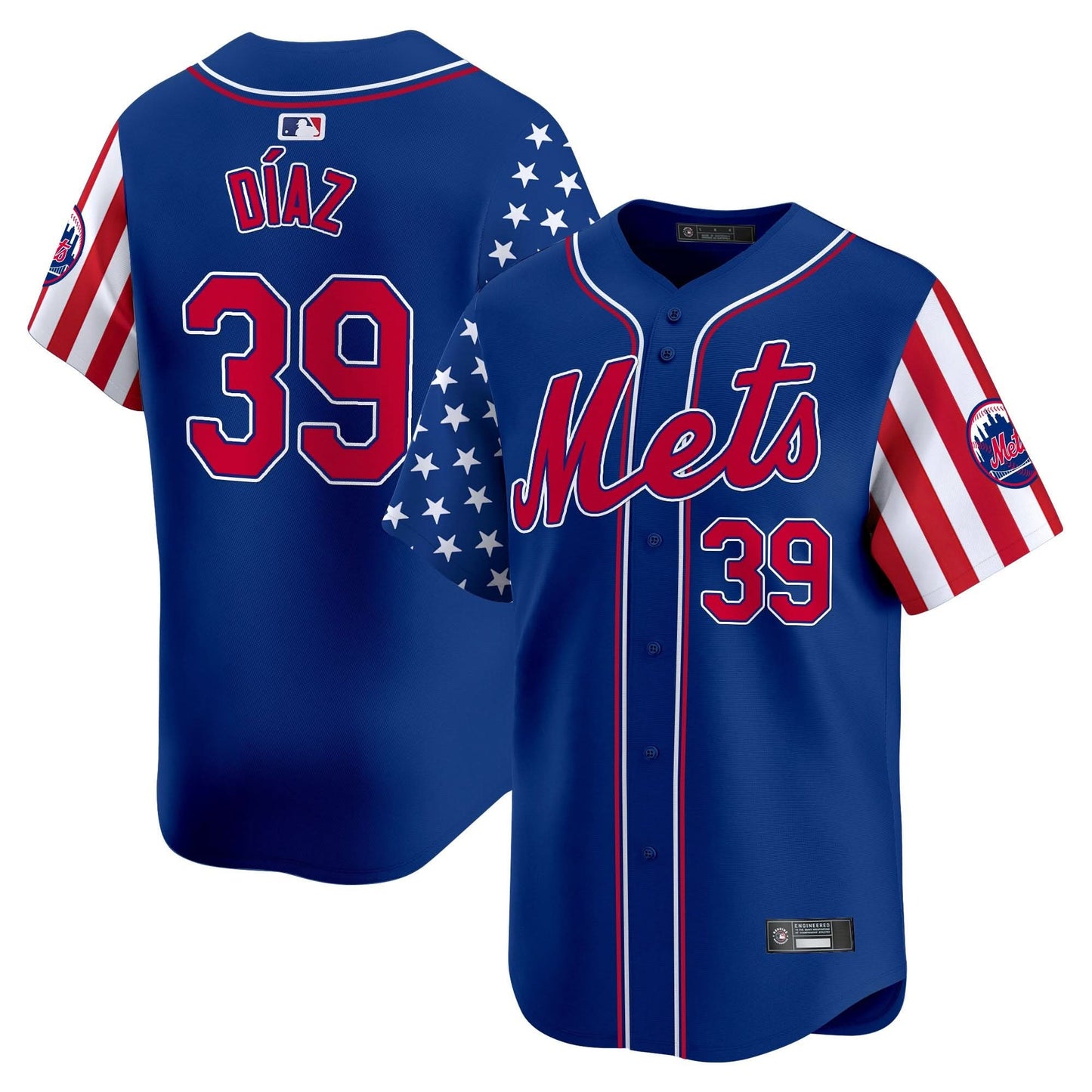 Men's New York Mets 2025 Independence Day Vapor Premier Limited Jersey - All Stitched