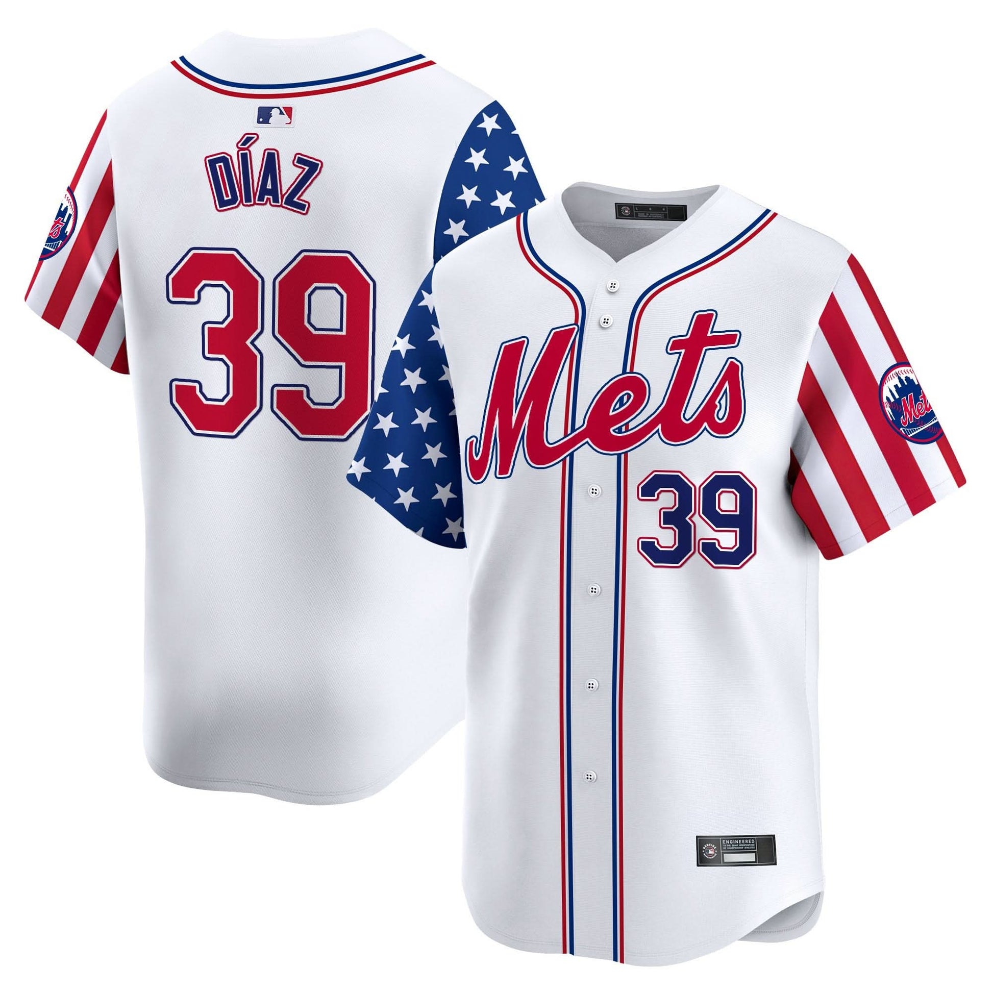 Men's New York Mets 2025 Independence Day Vapor Premier Limited Jersey - All Stitched