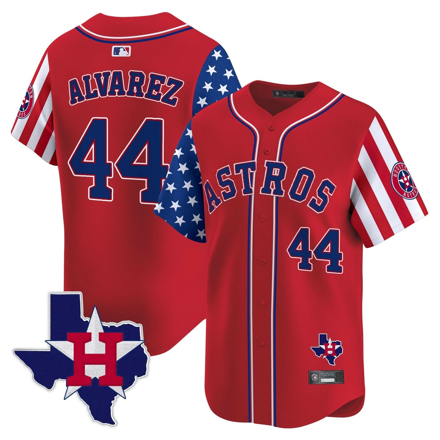Men's Houston Astros 2025 Independence Day Vapor Premier Limited Jersey - All Stitched