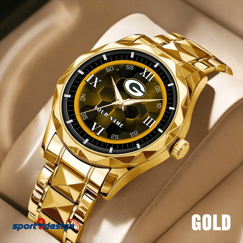 Green Bay Packers Luxury Diamond Men Watch Trending 2025