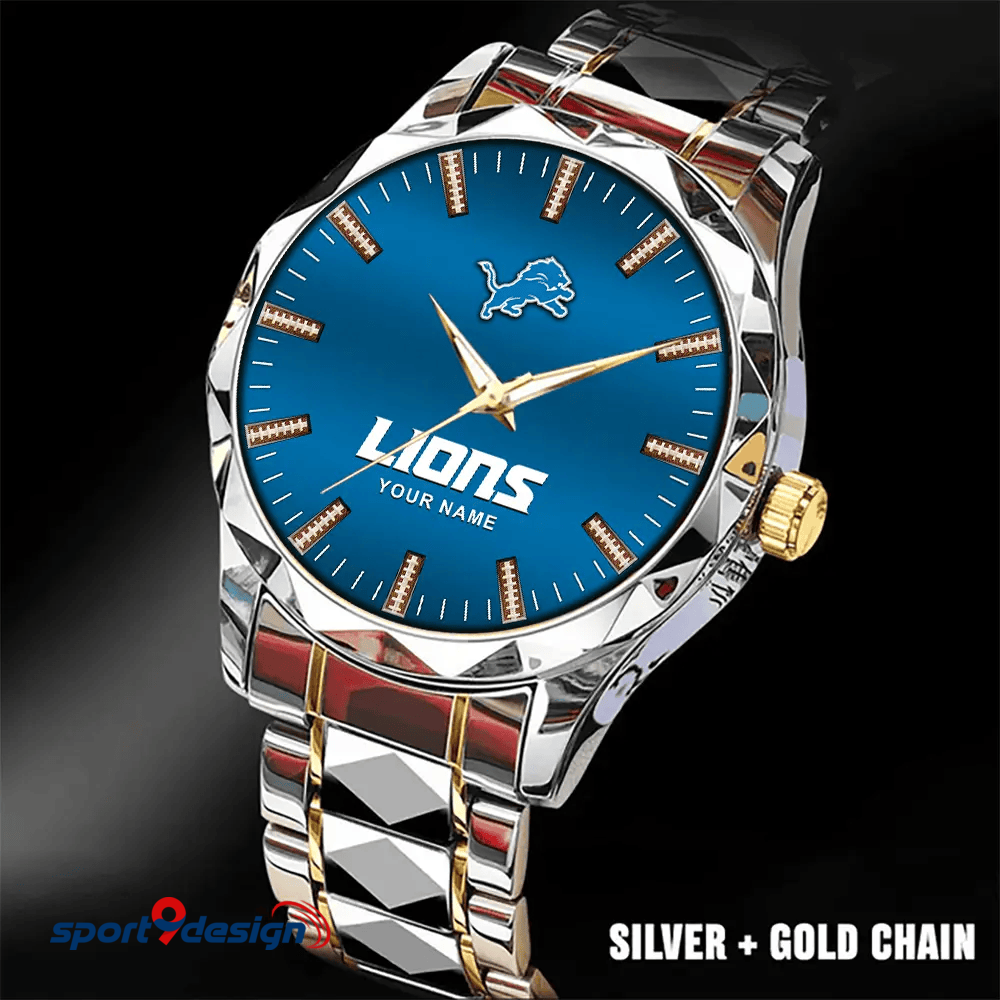 Detroit Lions Luxury Diamond Men Watch Trending 2025