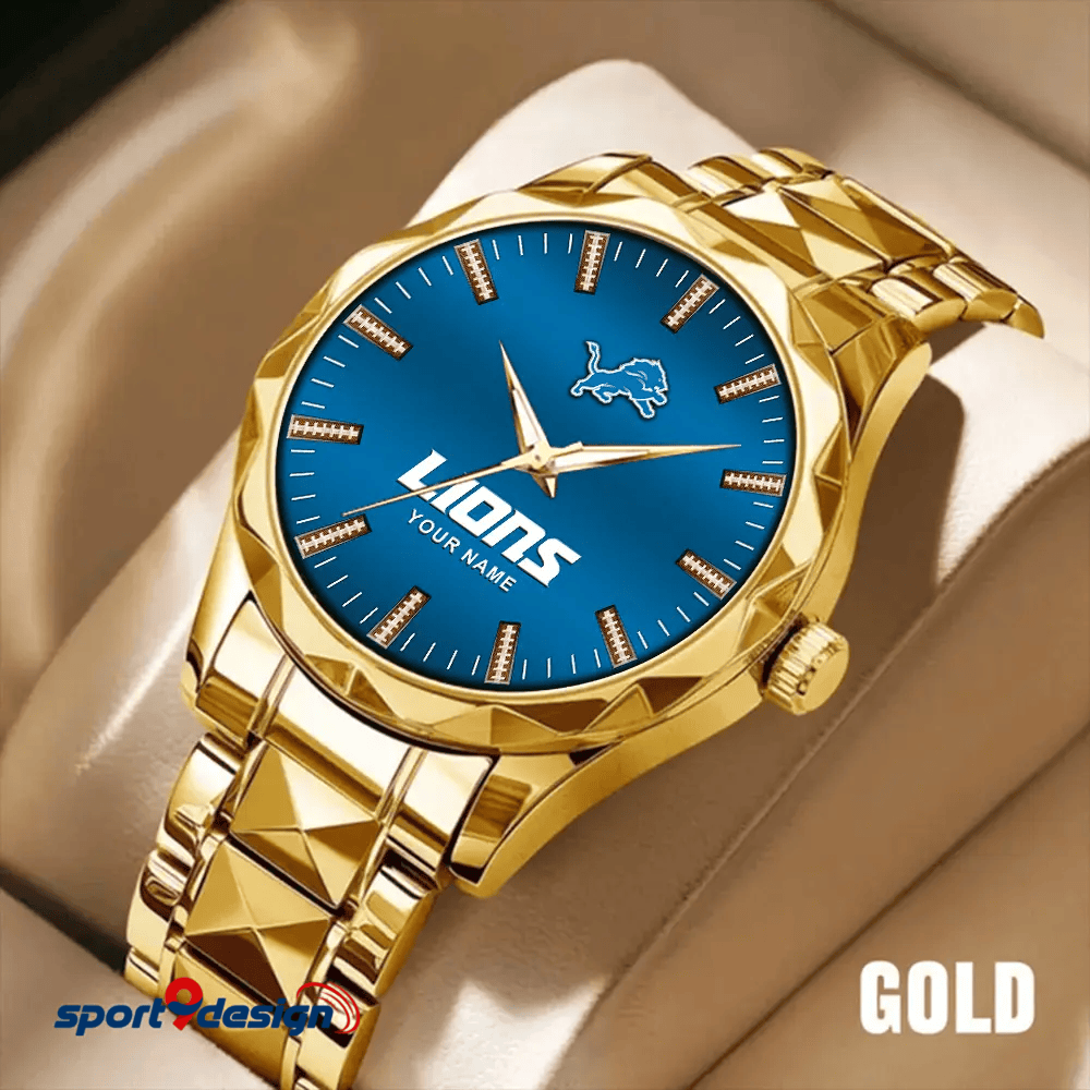 Detroit Lions Luxury Diamond Men Watch Trending 2025