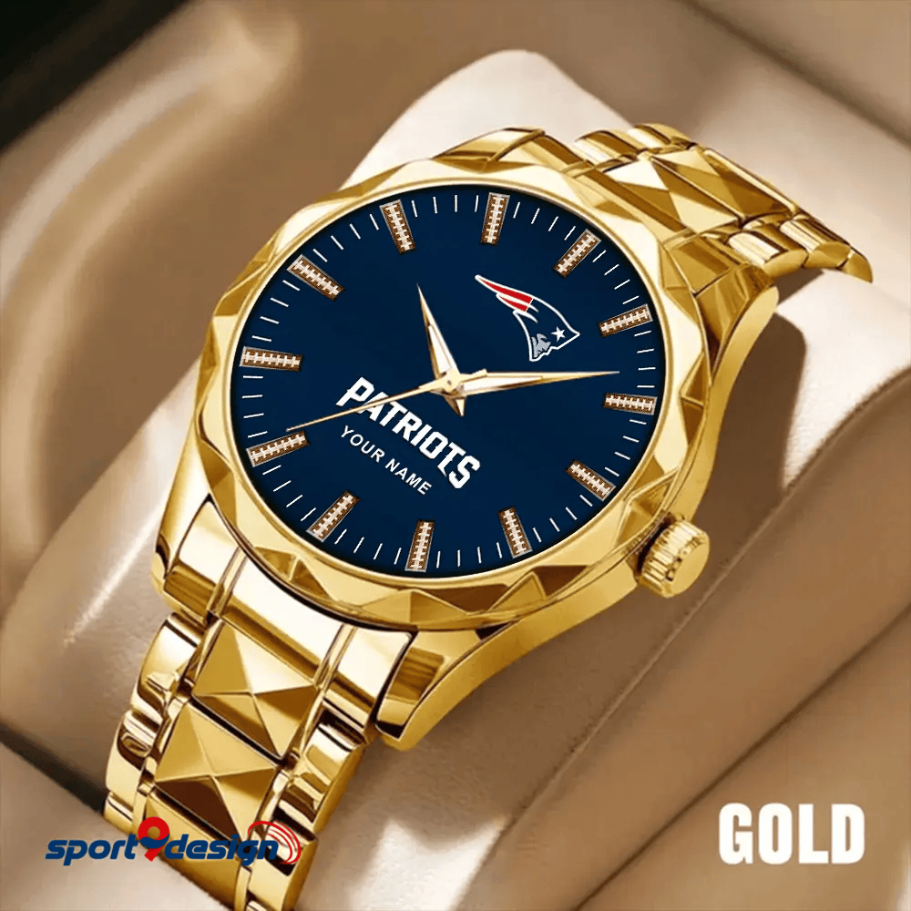 New England Patriots Luxury Diamond Men Watch Trending 2025