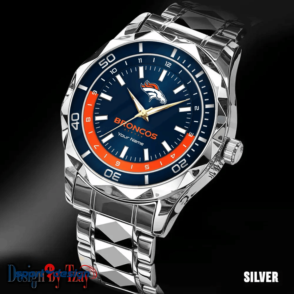 Denver Broncos Business Watch For Men Automatic Mechanical Stainless Steel Band 2025