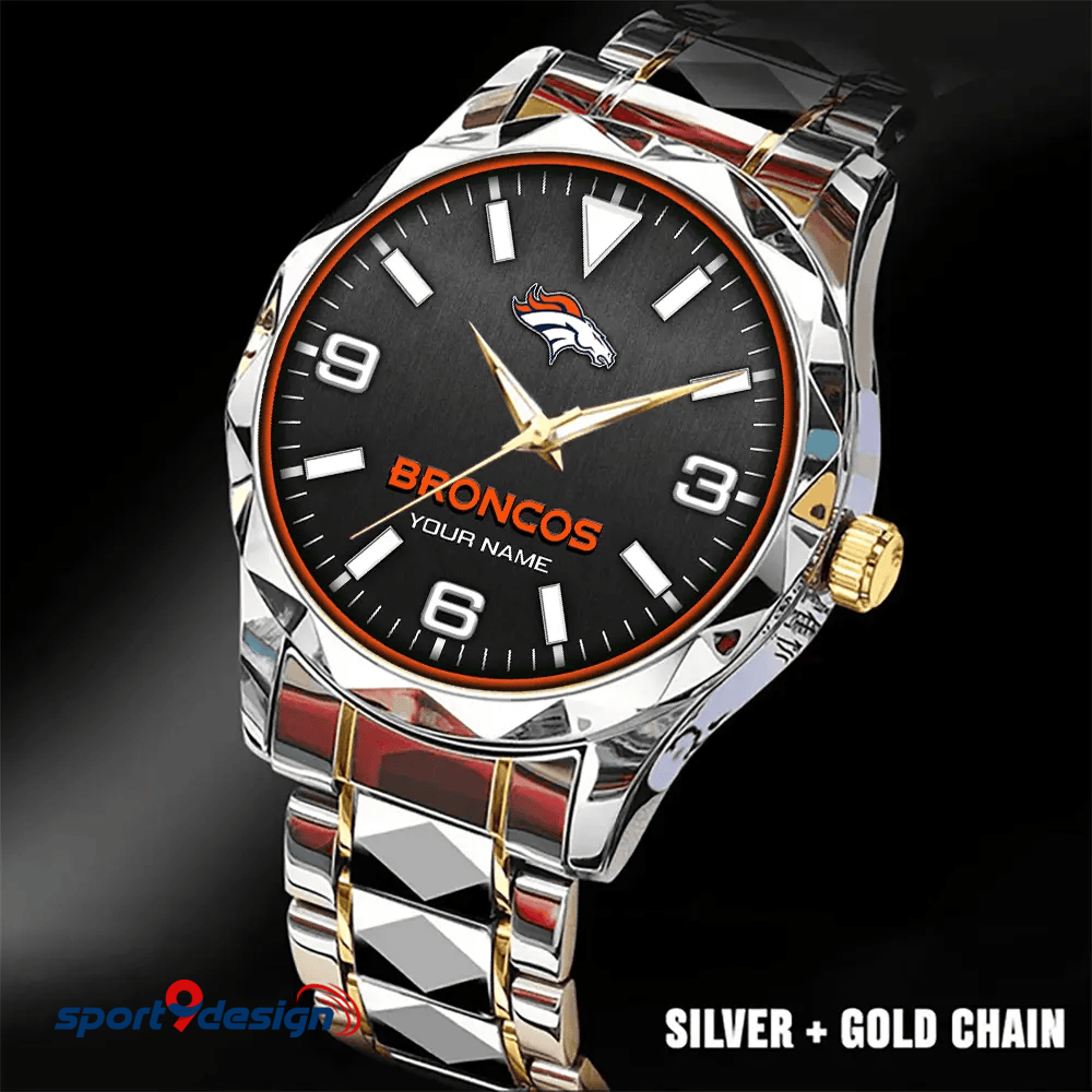 Denver Broncos Business Watch For Men Automatic Mechanical Stainless Steel Band 2025