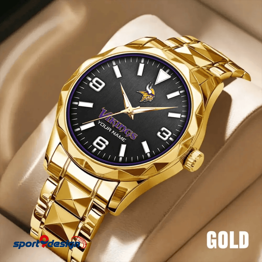 Minnesota Vikings Business Watch For Men Automatic Mechanical Stainless Steel Band 2025