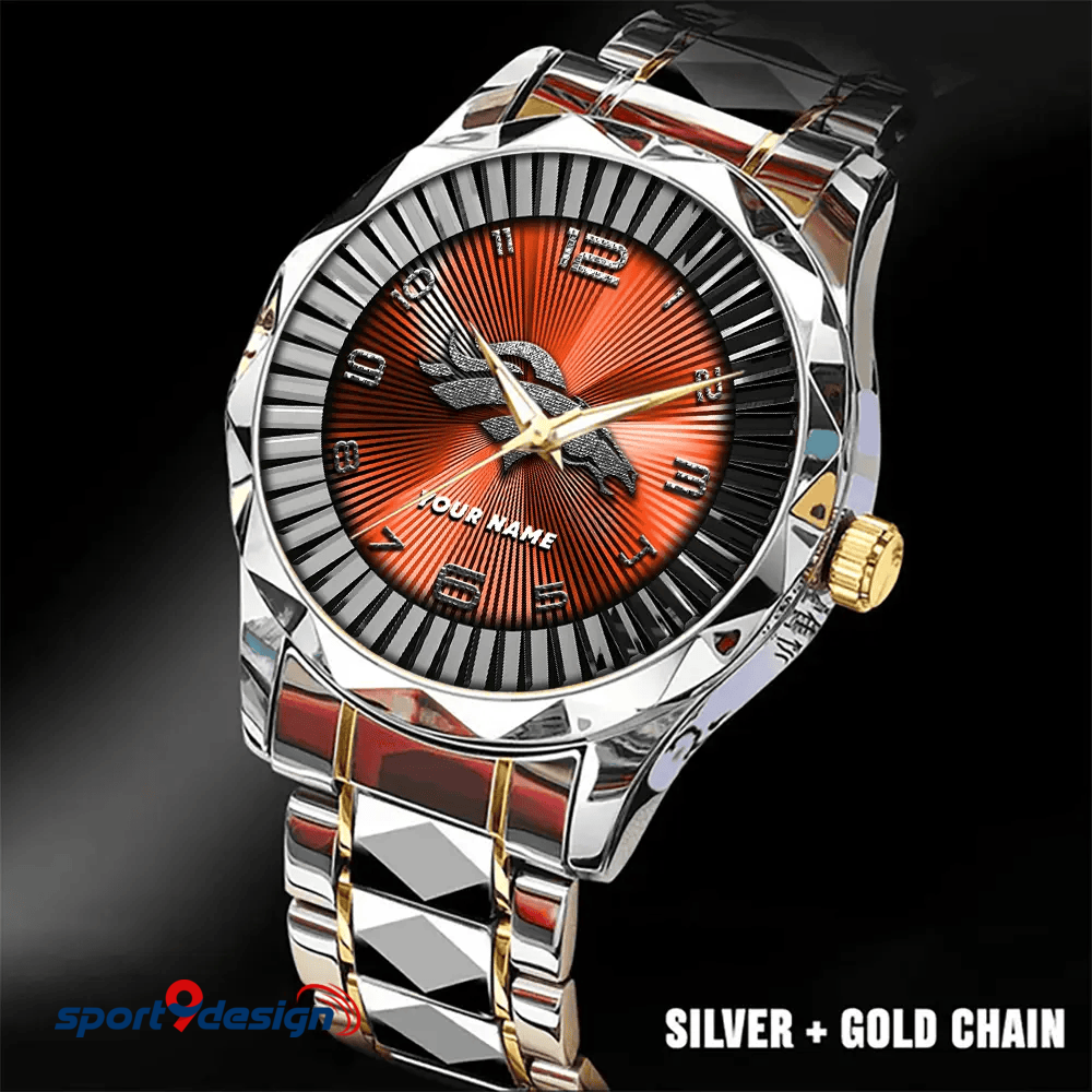 Denver Broncos Business Watch For Men Automatic Mechanical Stainless Steel Band 2025