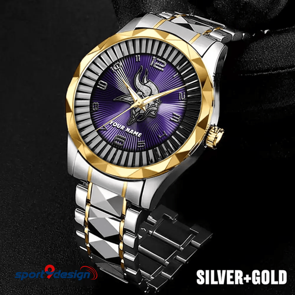 Minnesota Vikings Business Watch For Men Automatic Mechanical Stainless Steel Band 2025