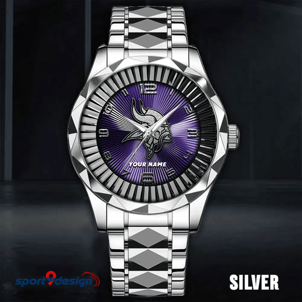Minnesota Vikings Business Watch For Men Automatic Mechanical Stainless Steel Band 2025