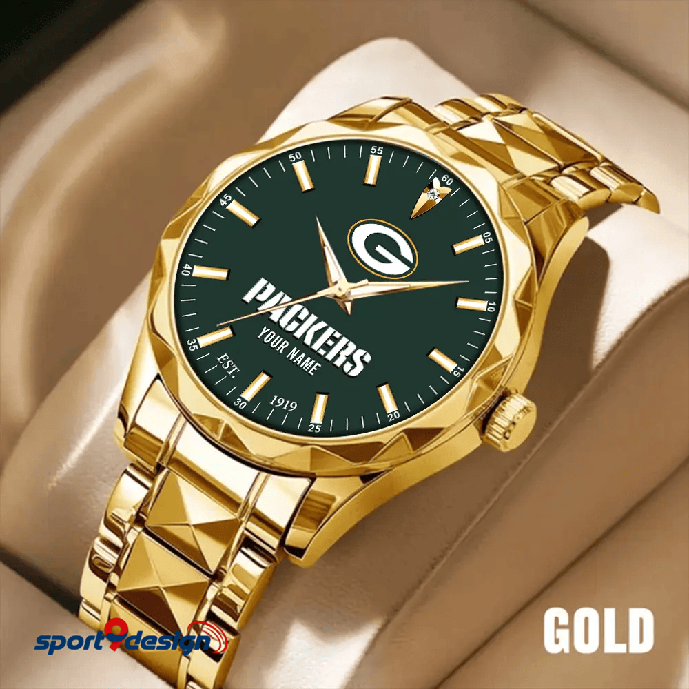 Green Bay Packers Luxury Diamond Men Watch Trending 2025