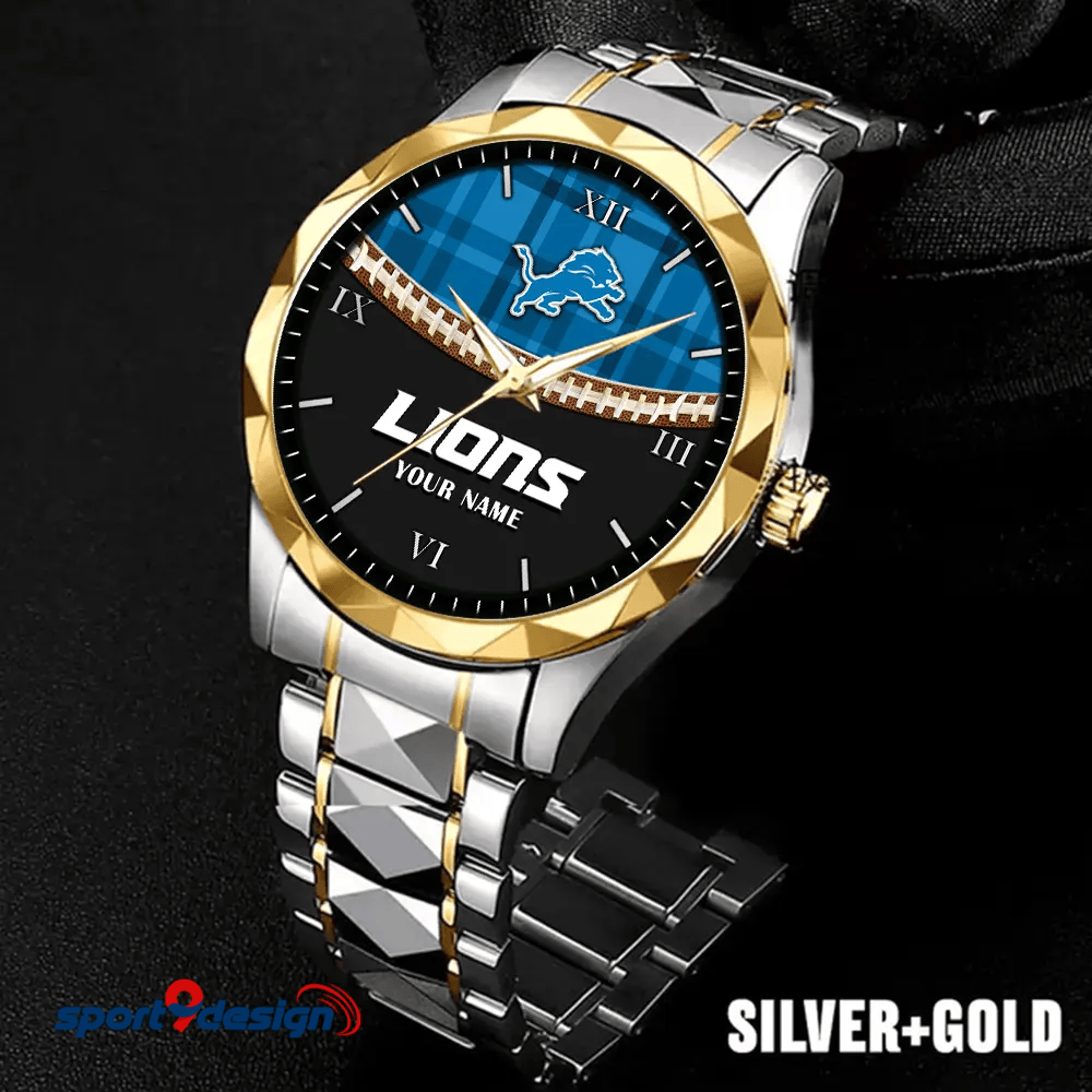 Detroit Lions Luxury Diamond Men Watch Trending 2025