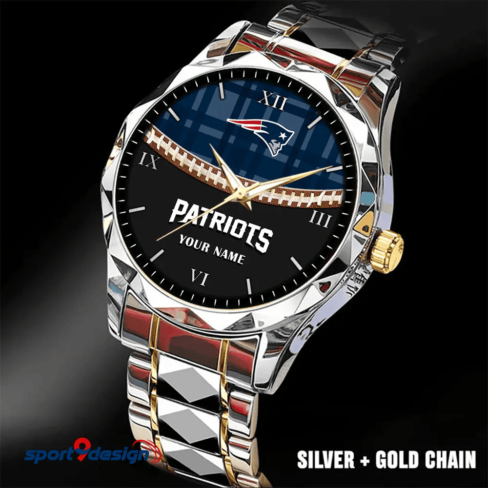 New England Patriots Luxury Diamond Men Watch Trending 2025
