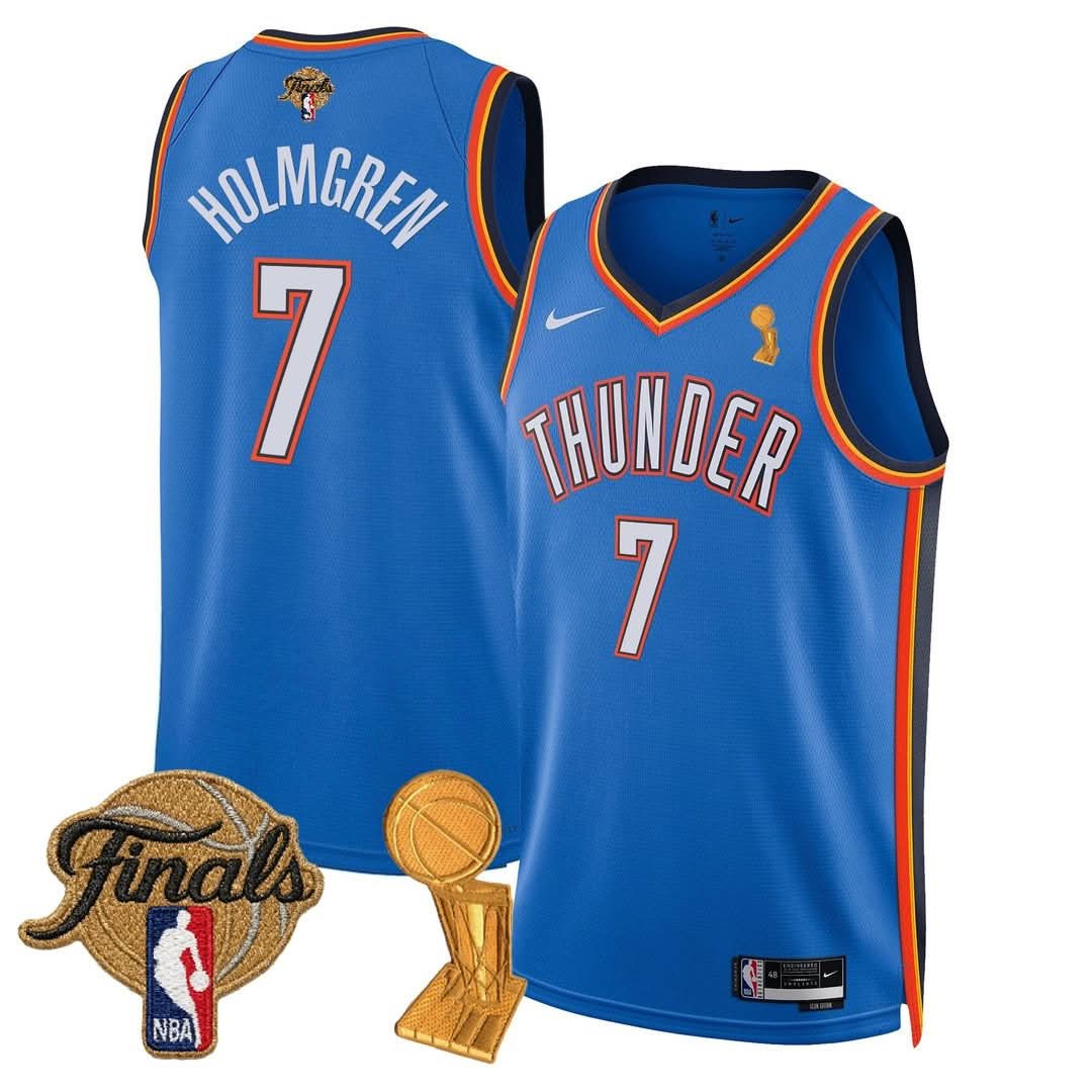 Men's OKC Thunder 24/25 Jersey - Trophy + Final Patch