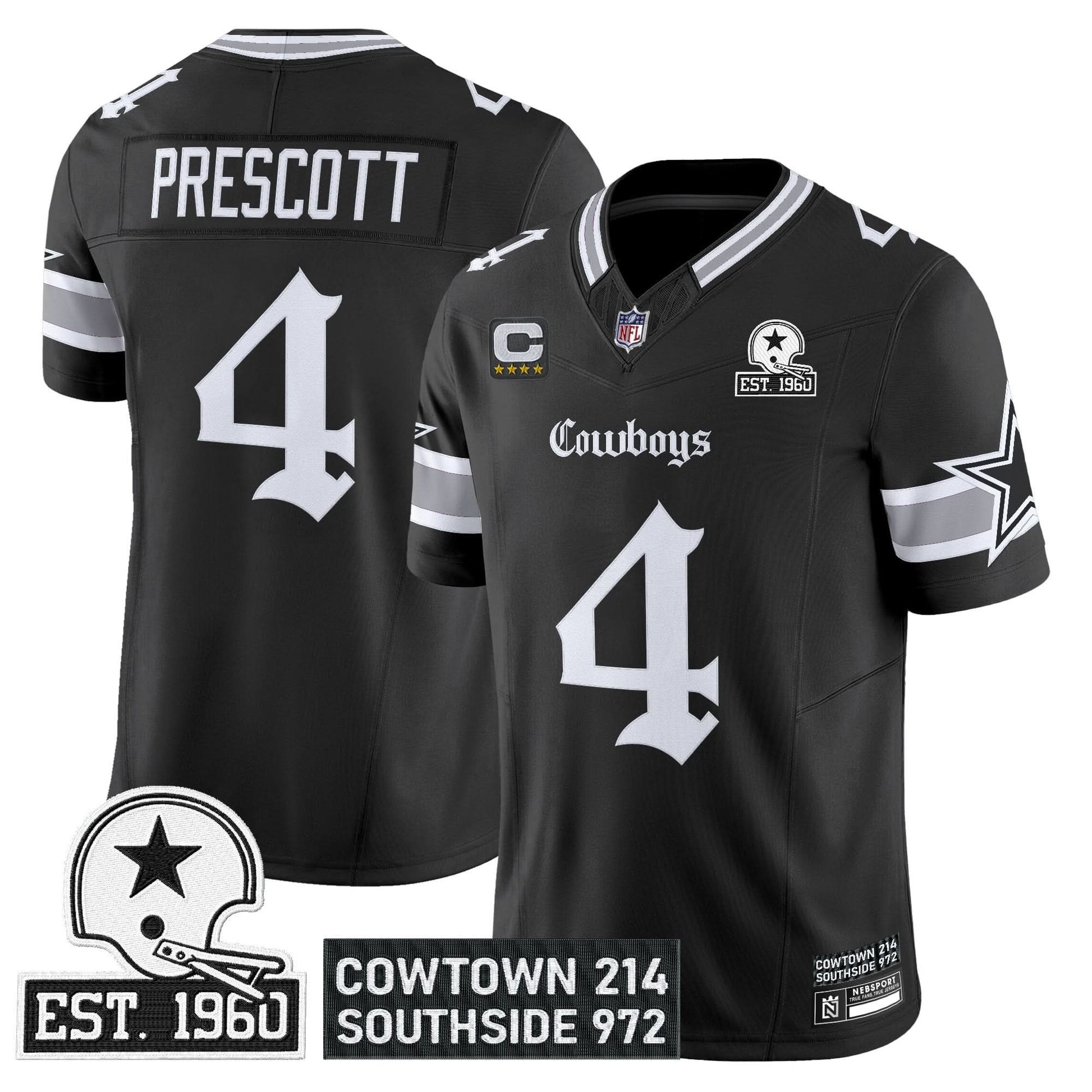 Men's Dallas Cowboys 'Gothic Lone Star Edition' Vapor Limited Jersey - All Stitched
