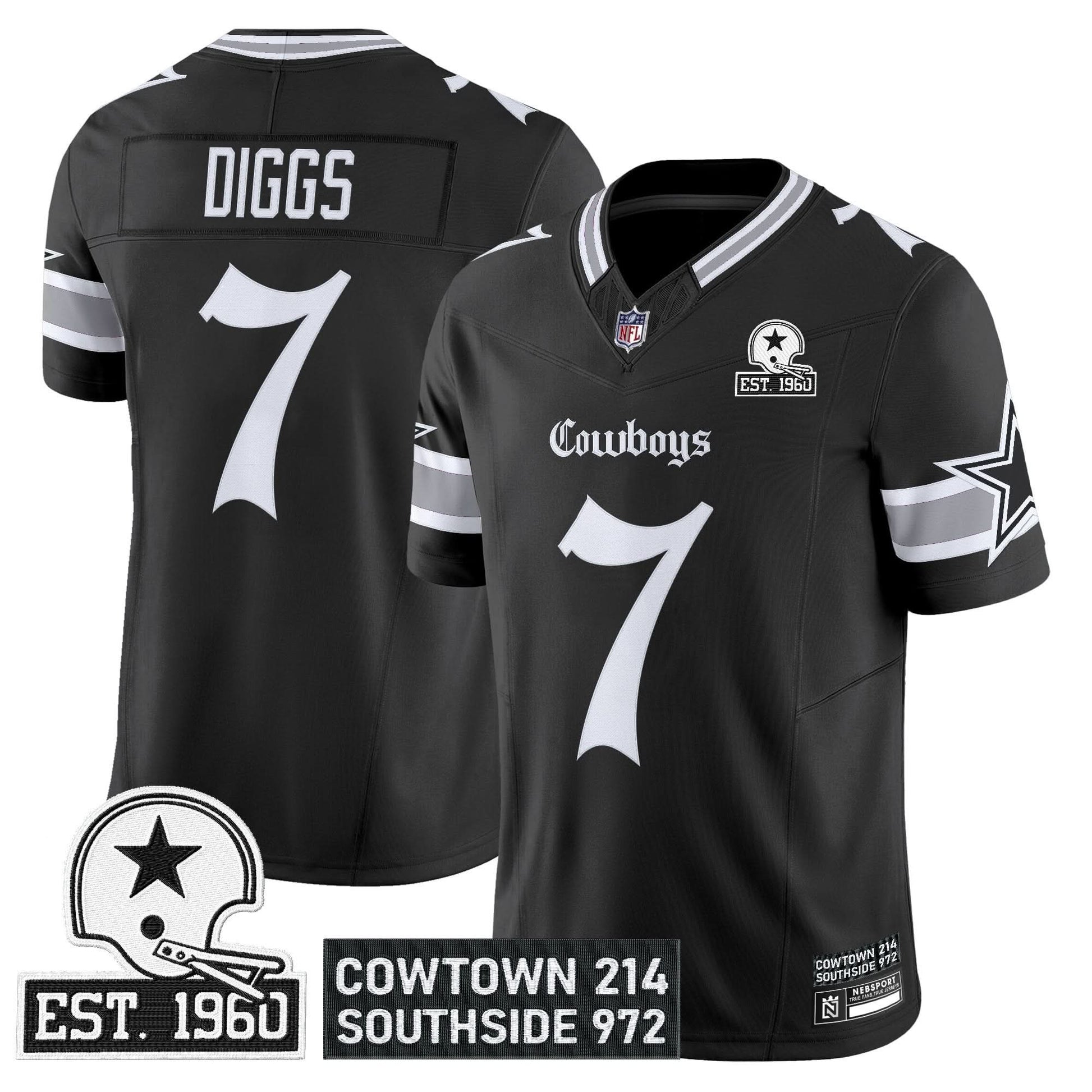 Men's Dallas Cowboys 'Gothic Lone Star Edition' Vapor Limited Jersey - All Stitched