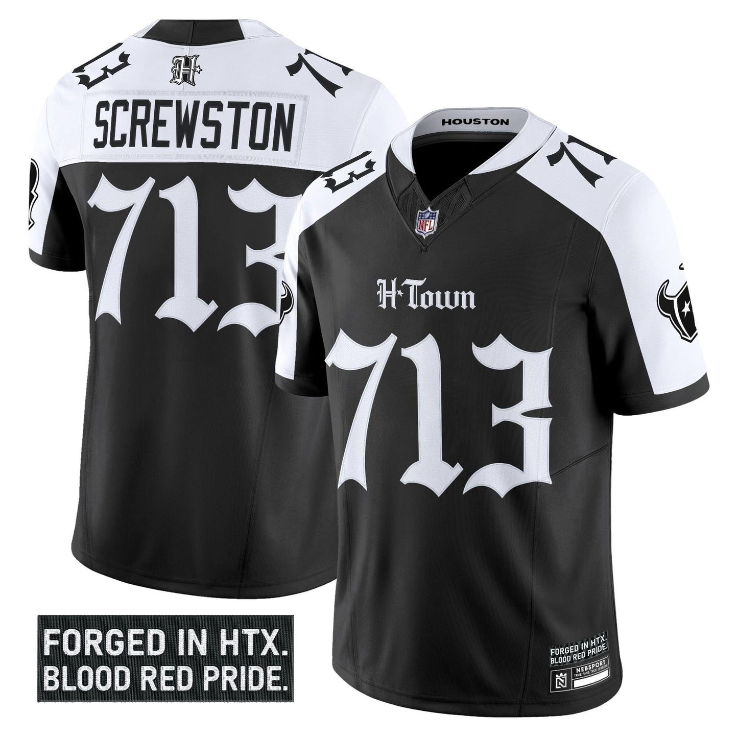 Men's Houston Texans 'Gothic Lone Star Shadows Edition' Vapor Limited Jersey - All Stitched