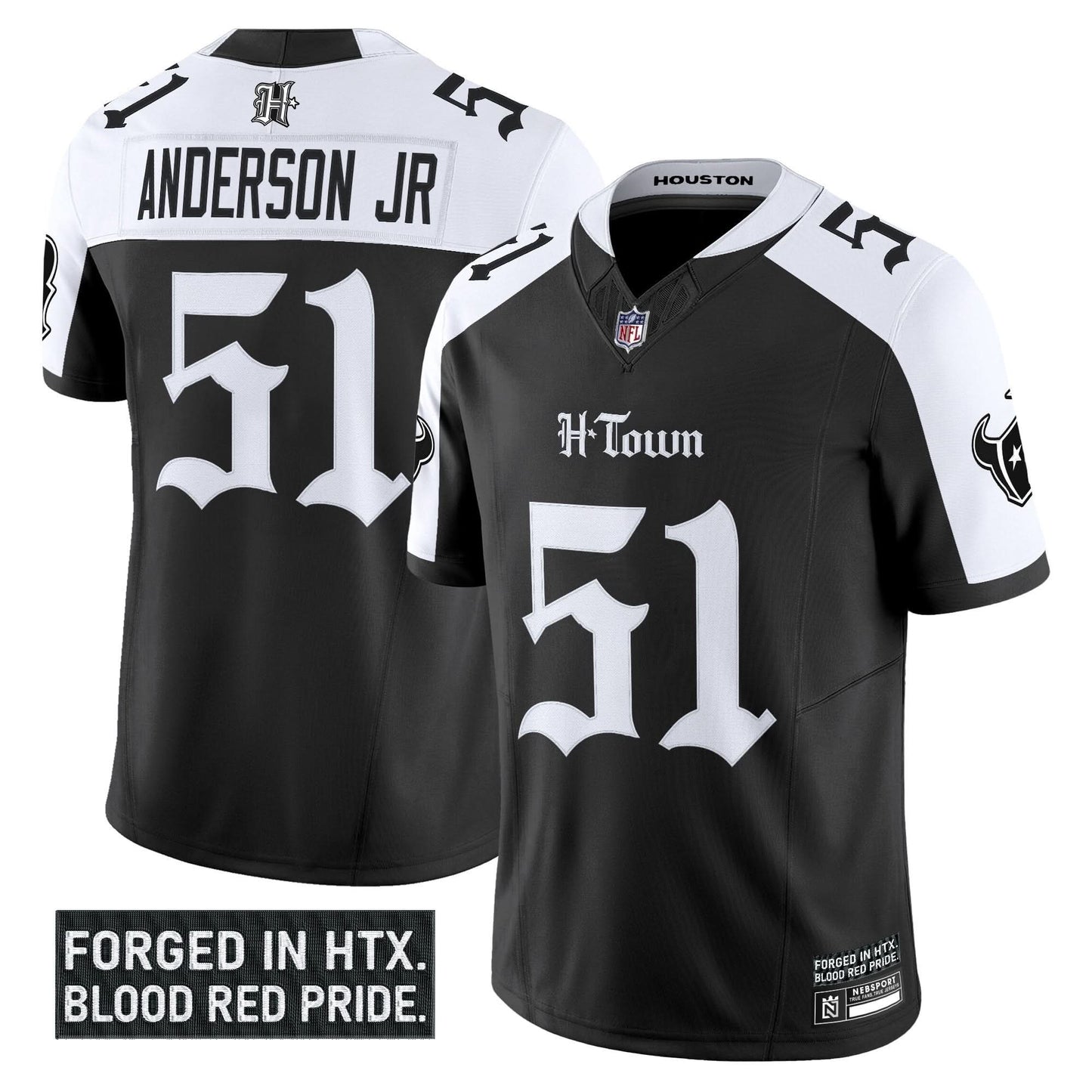 Men's Houston Texans 'Gothic Lone Star Shadows Edition' Vapor Limited Jersey - All Stitched