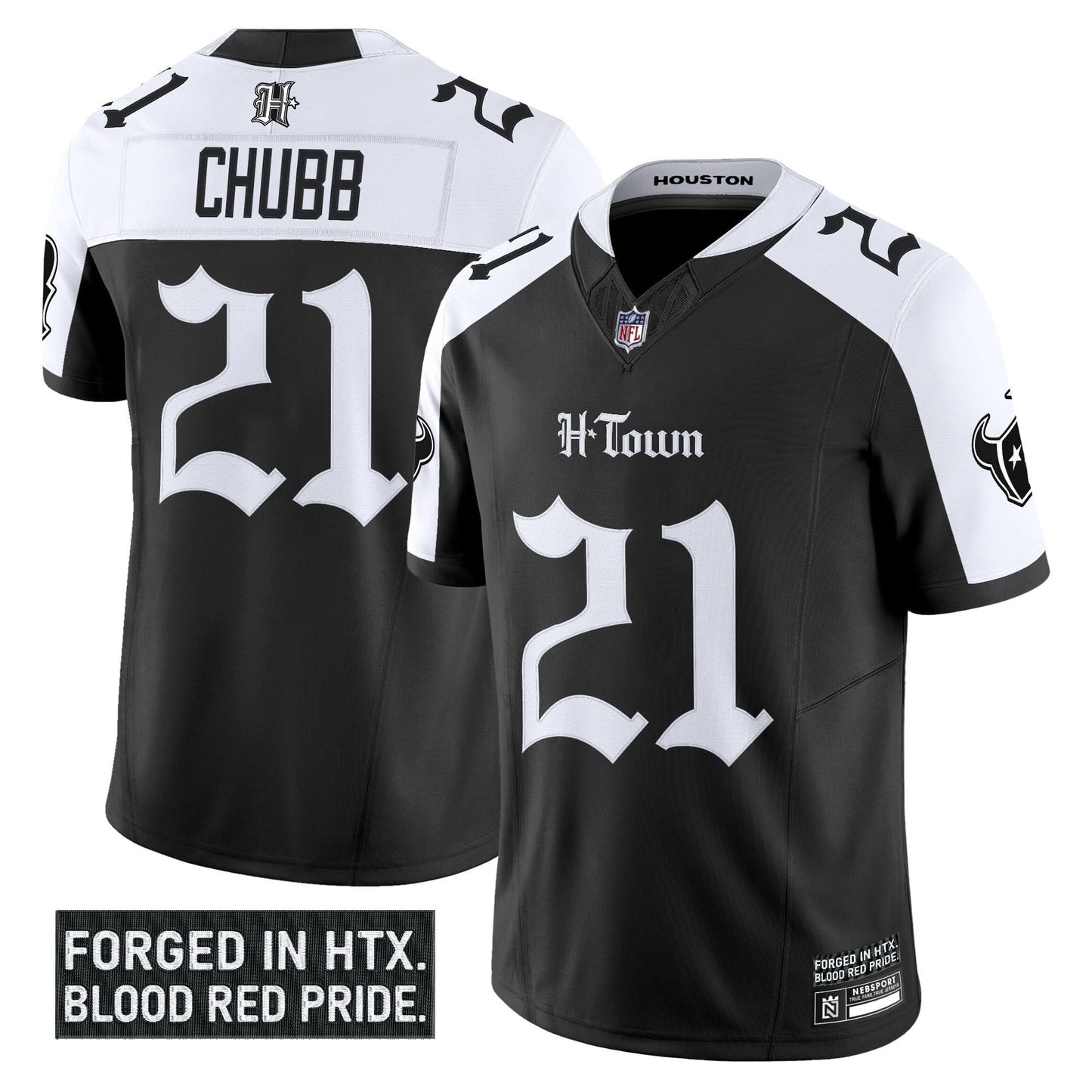 Men's Houston Texans 'Gothic Lone Star Shadows Edition' Vapor Limited Jersey - All Stitched