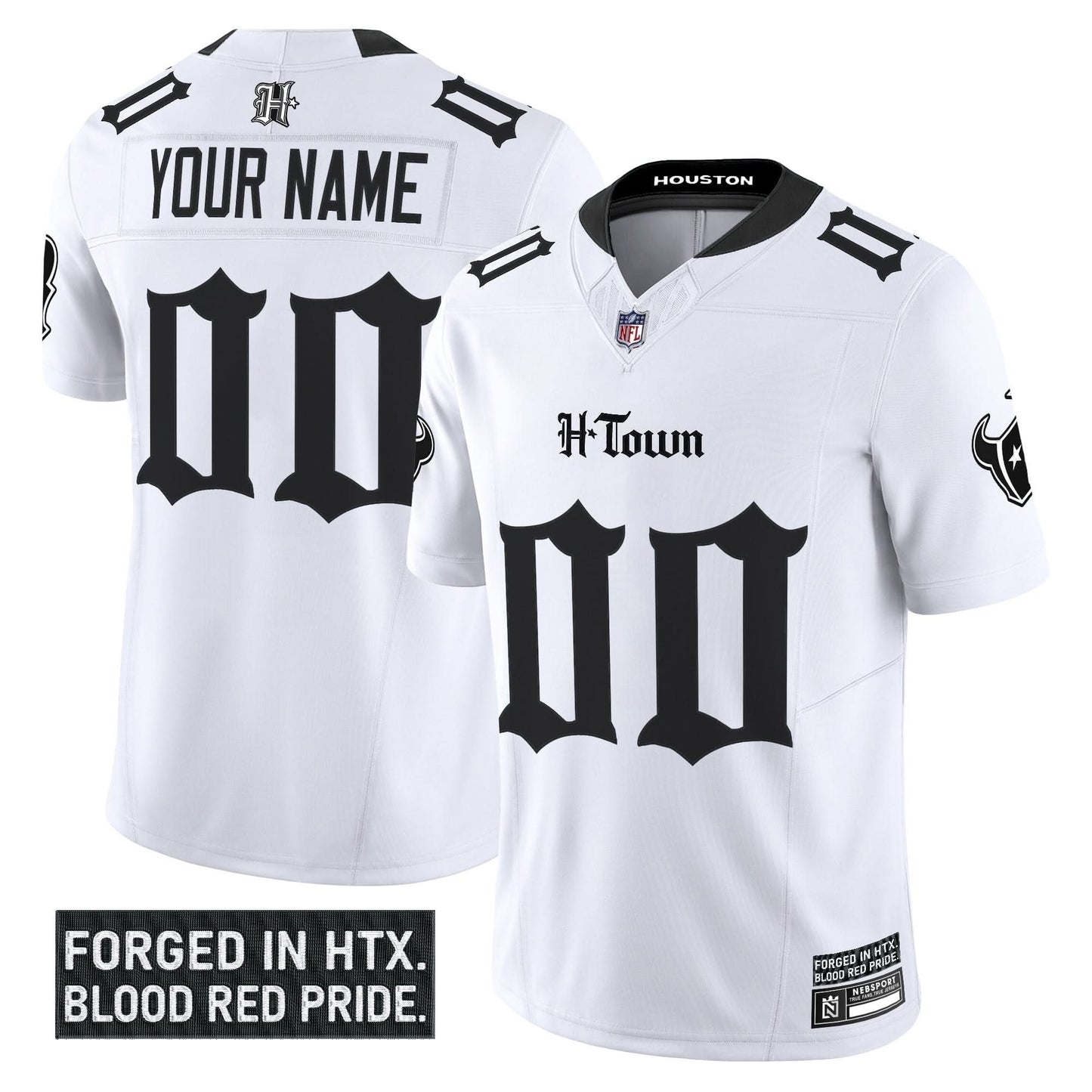 Houston Texans 'Gothic Lone Star Shadows Edition' Vapor Limited Custom Jersey - All Stitched