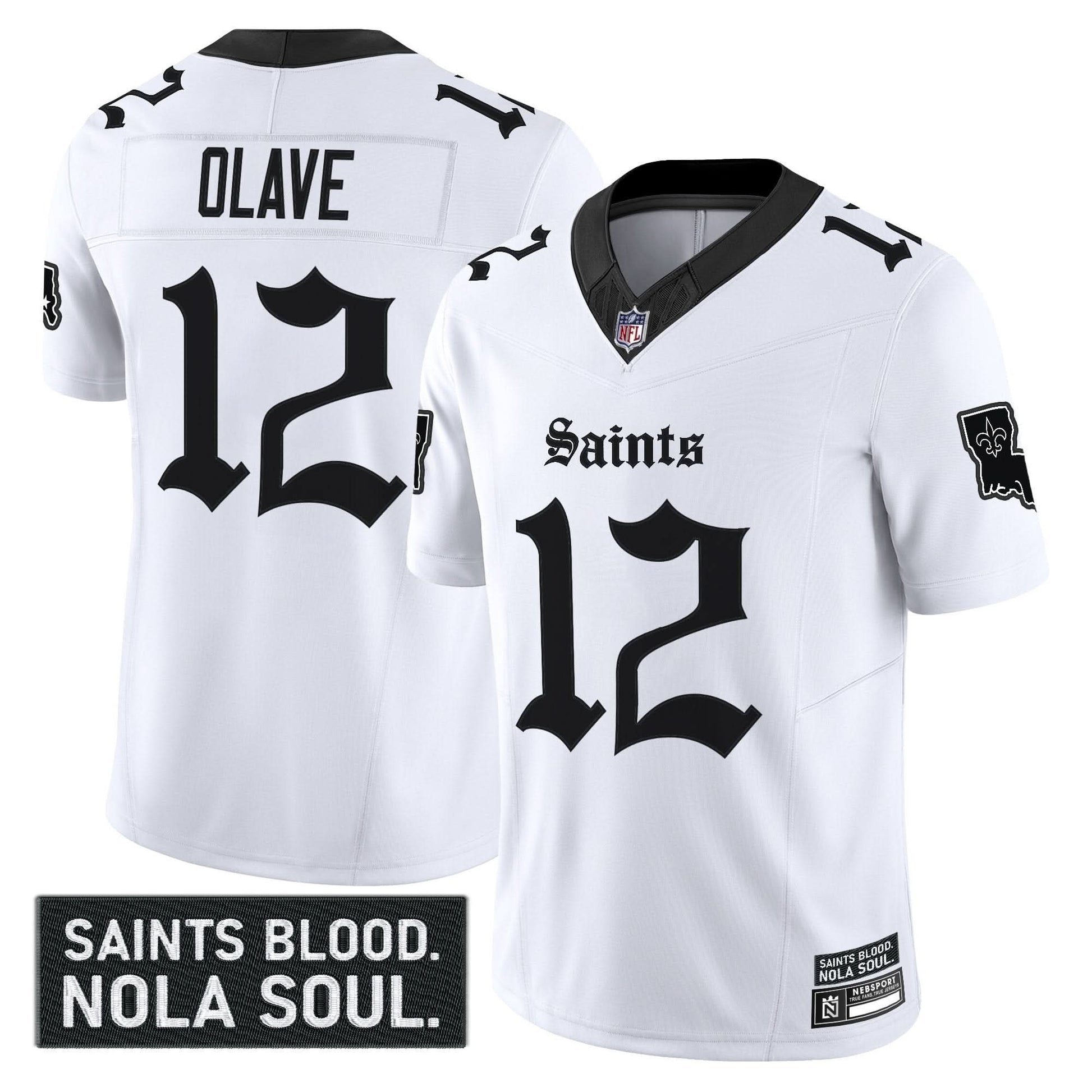 Men's New Orleans Saints 'Gothic Vieux Carré Edition' Vapor Jersey - All Stitched
