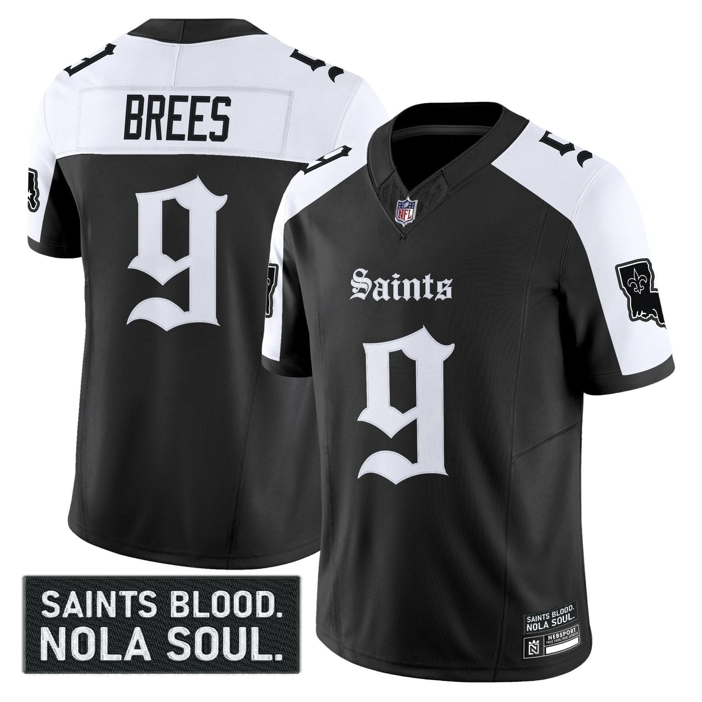 Men's New Orleans Saints 'Gothic Vieux Carré Edition' Vapor Jersey - All Stitched