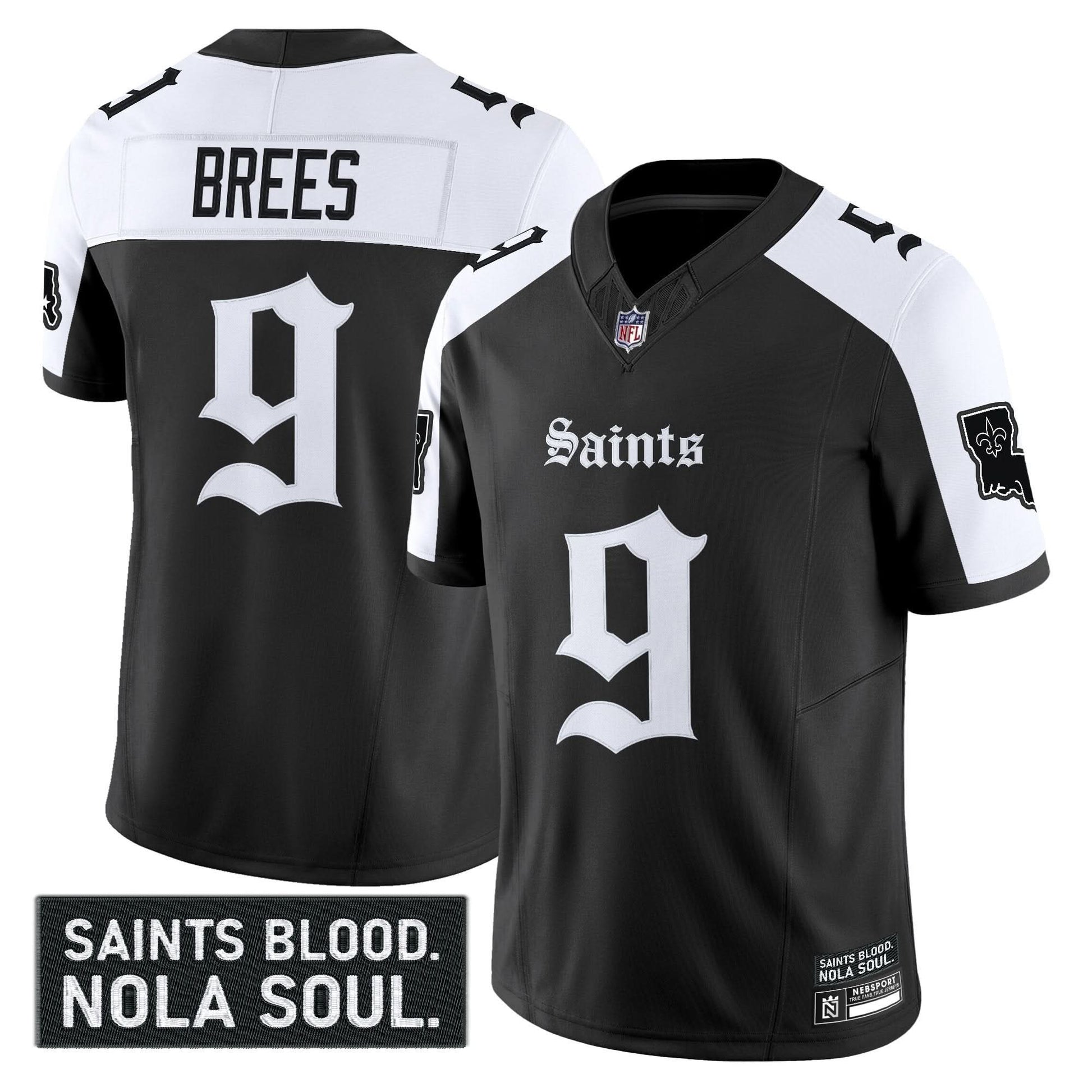 Men's New Orleans Saints 'Gothic Vieux Carré Edition' Vapor Jersey - All Stitched