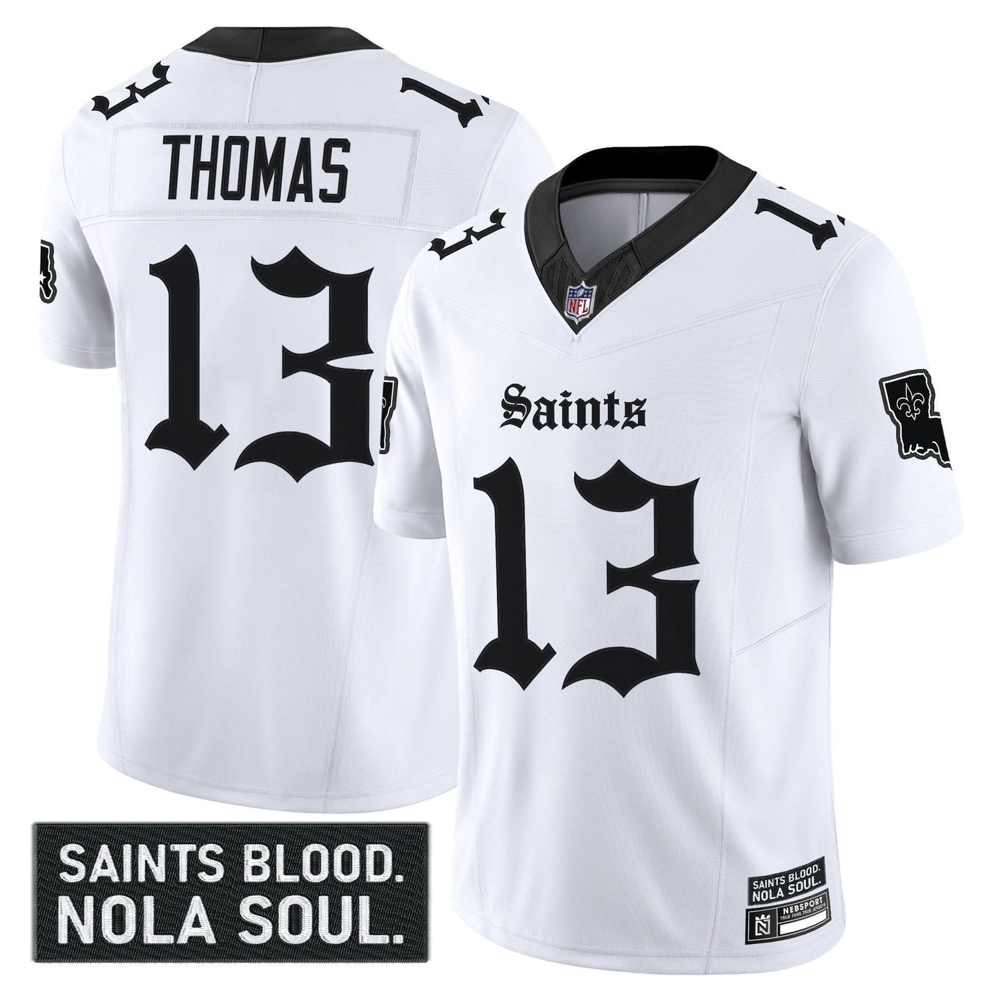 Men's New Orleans Saints 'Gothic Vieux Carré Edition' Vapor Jersey - All Stitched