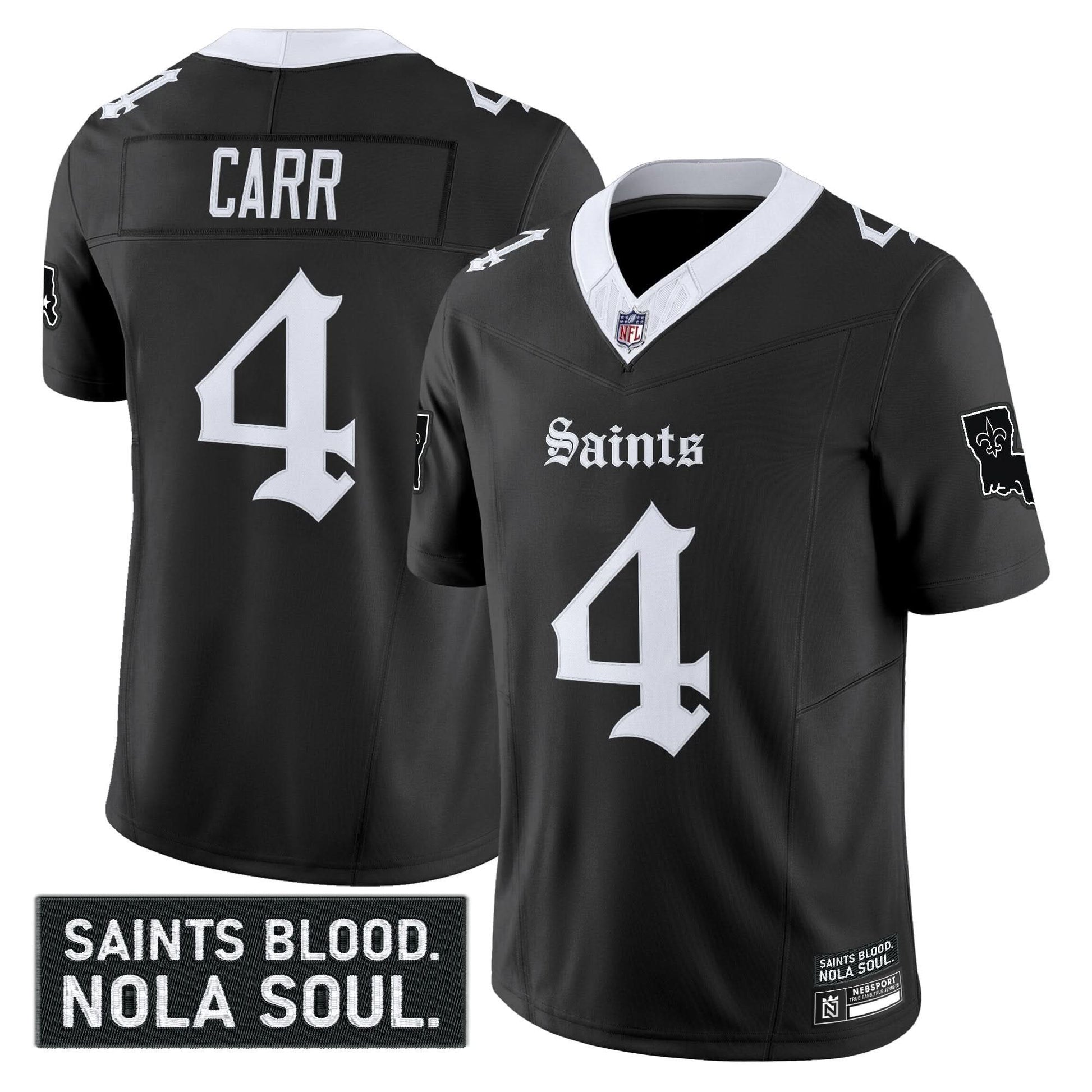 Men's New Orleans Saints 'Gothic Vieux Carré Edition' Vapor Jersey - All Stitched