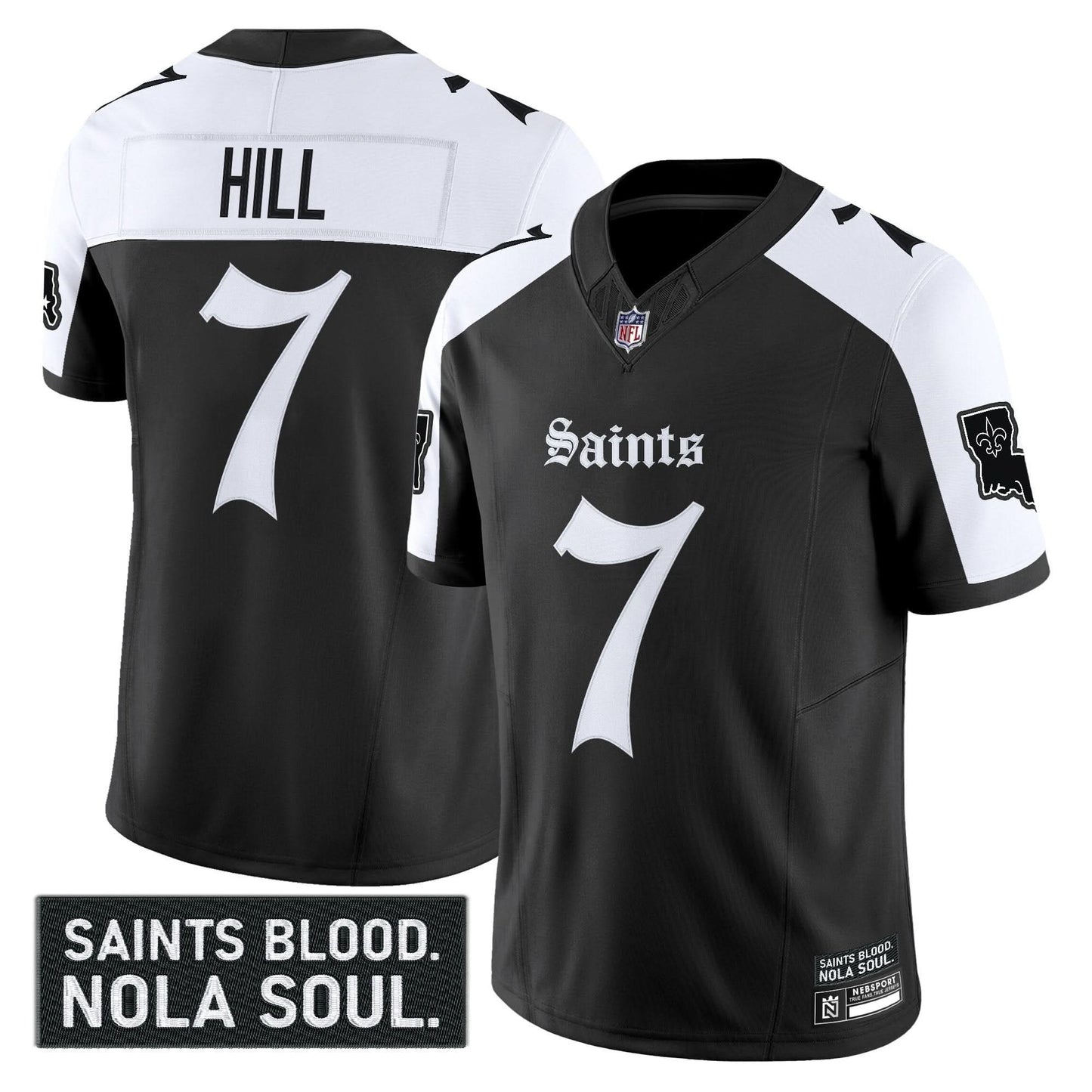 Men's New Orleans Saints 'Gothic Vieux Carré Edition' Vapor Jersey - All Stitched