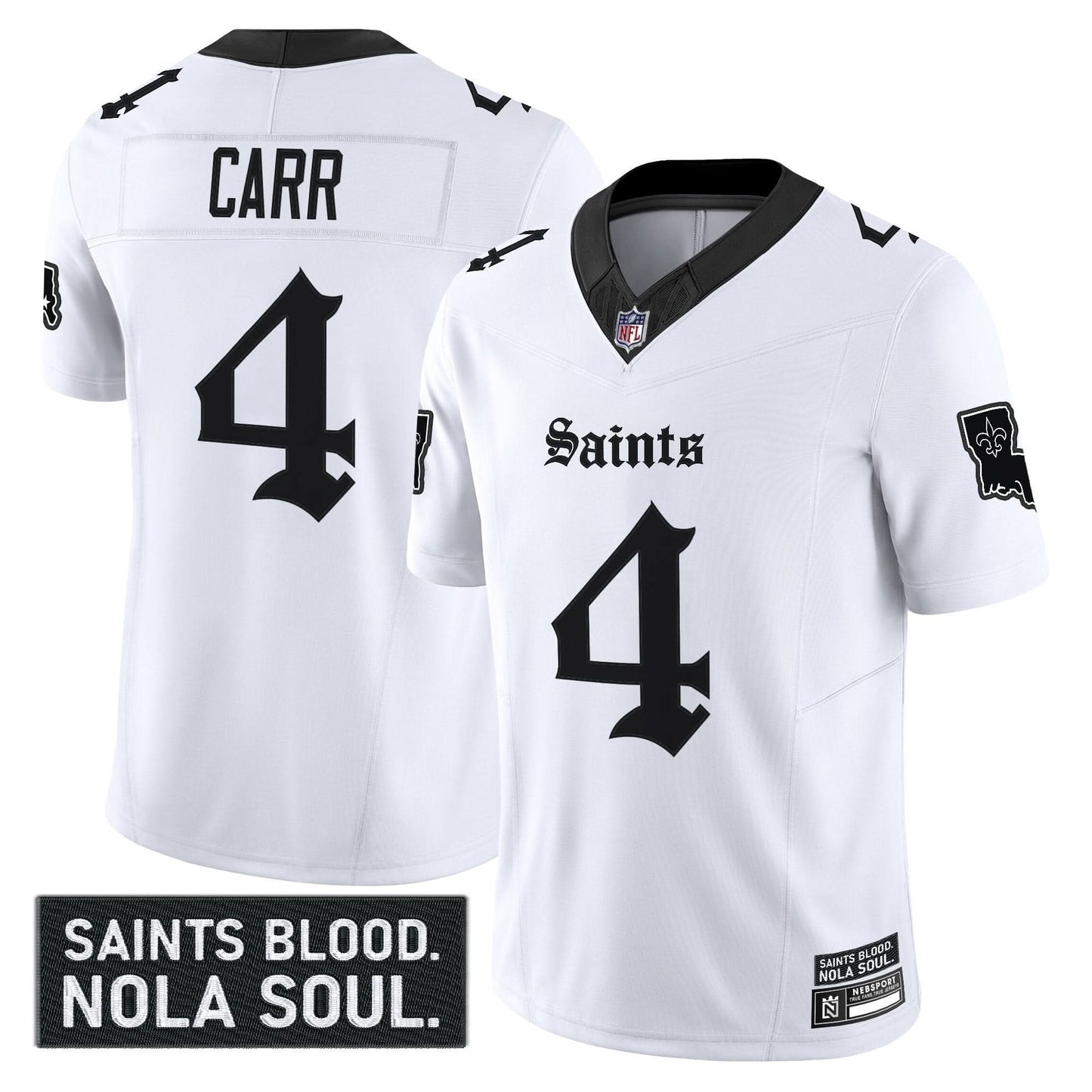 Men's New Orleans Saints 'Gothic Vieux Carré Edition' Vapor Jersey - All Stitched