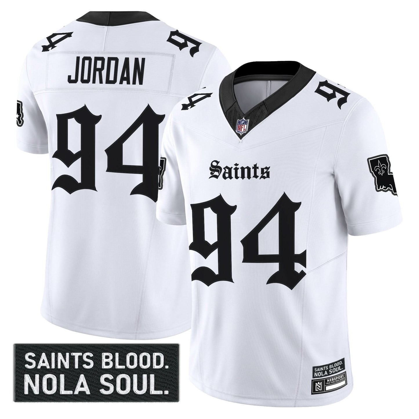 Men's New Orleans Saints 'Gothic Vieux Carré Edition' Vapor Jersey - All Stitched