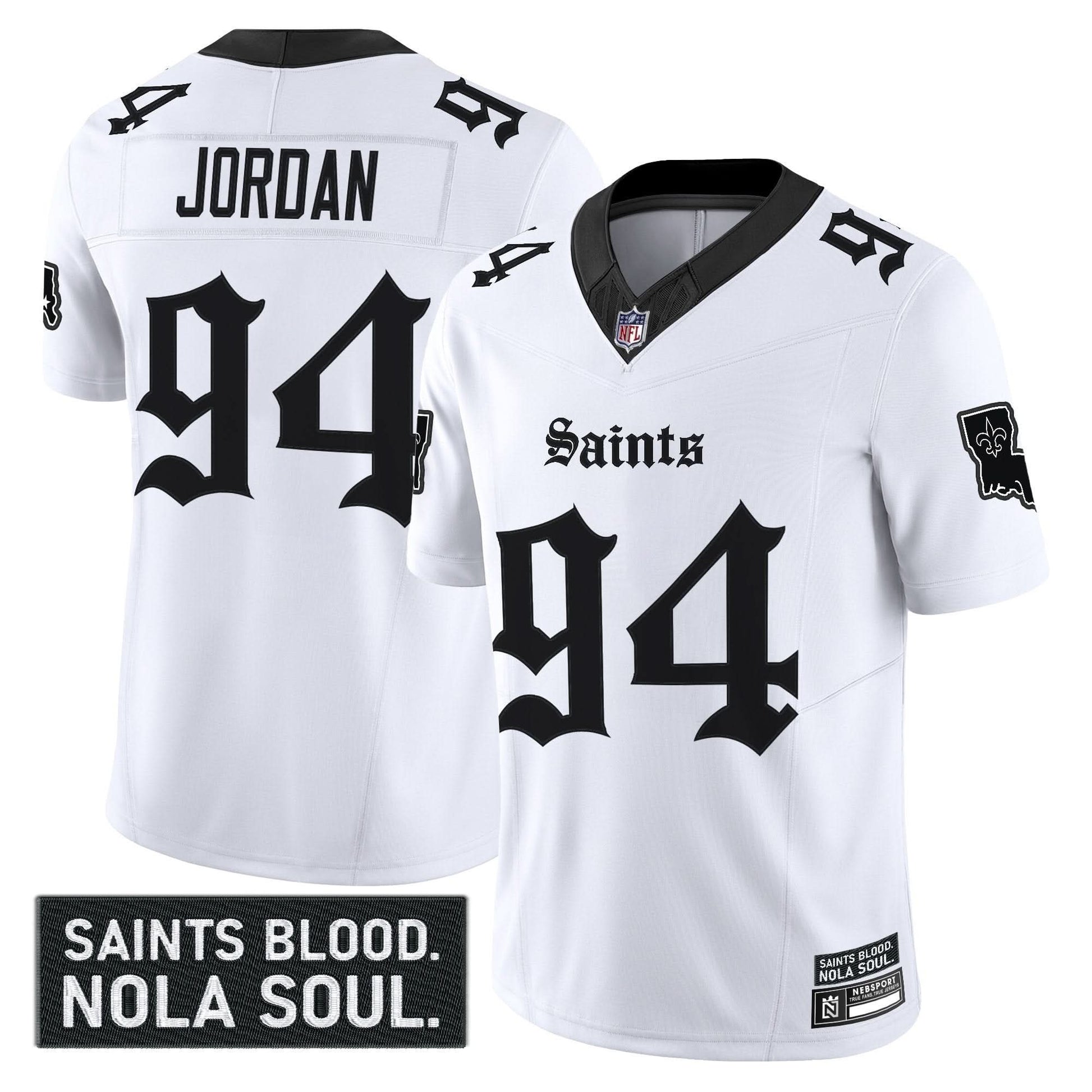 Men's New Orleans Saints 'Gothic Vieux Carré Edition' Vapor Jersey - All Stitched
