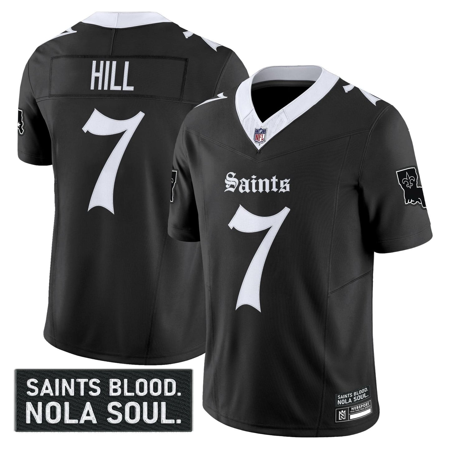 Men's New Orleans Saints 'Gothic Vieux Carré Edition' Vapor Jersey - All Stitched