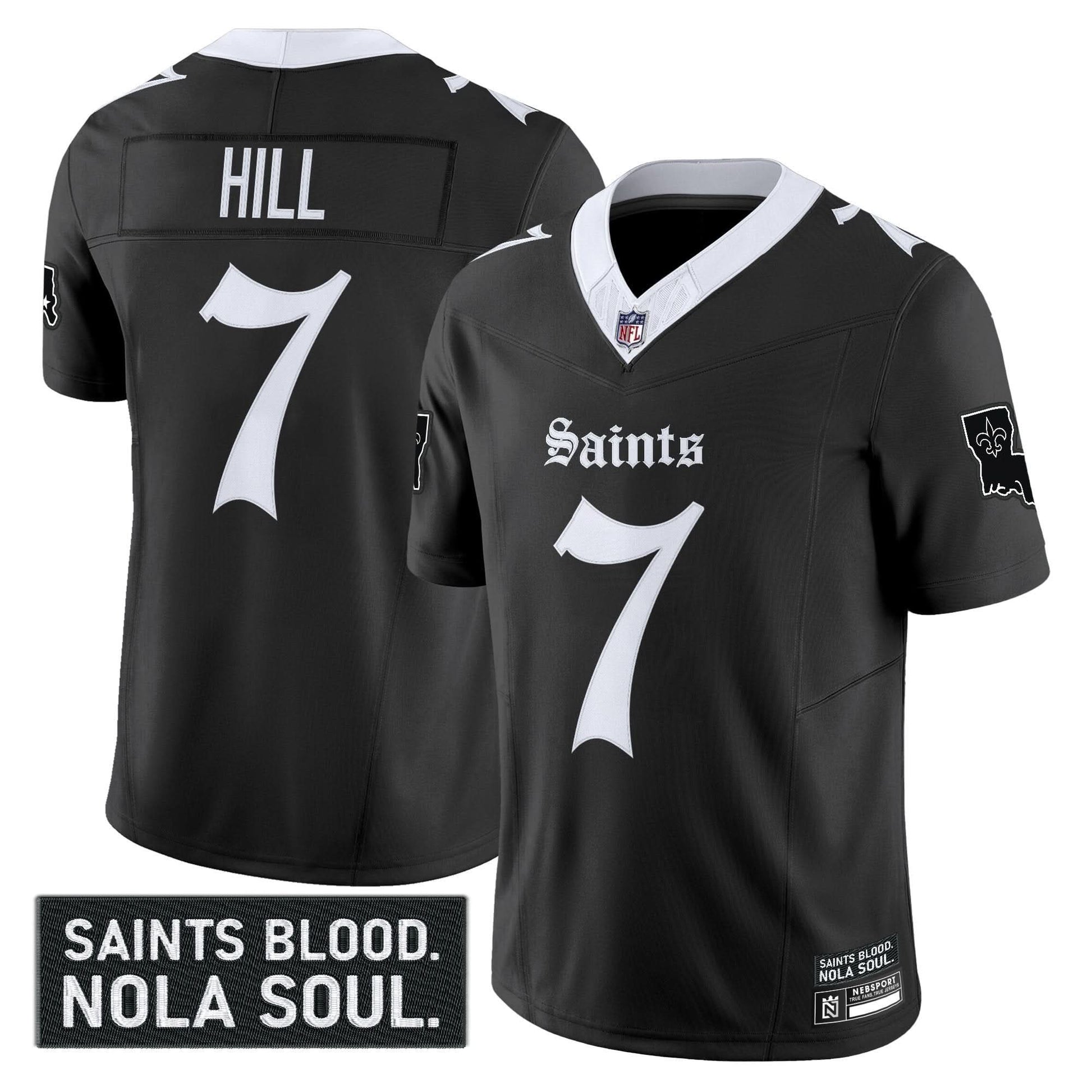 Men's New Orleans Saints 'Gothic Vieux Carré Edition' Vapor Jersey - All Stitched