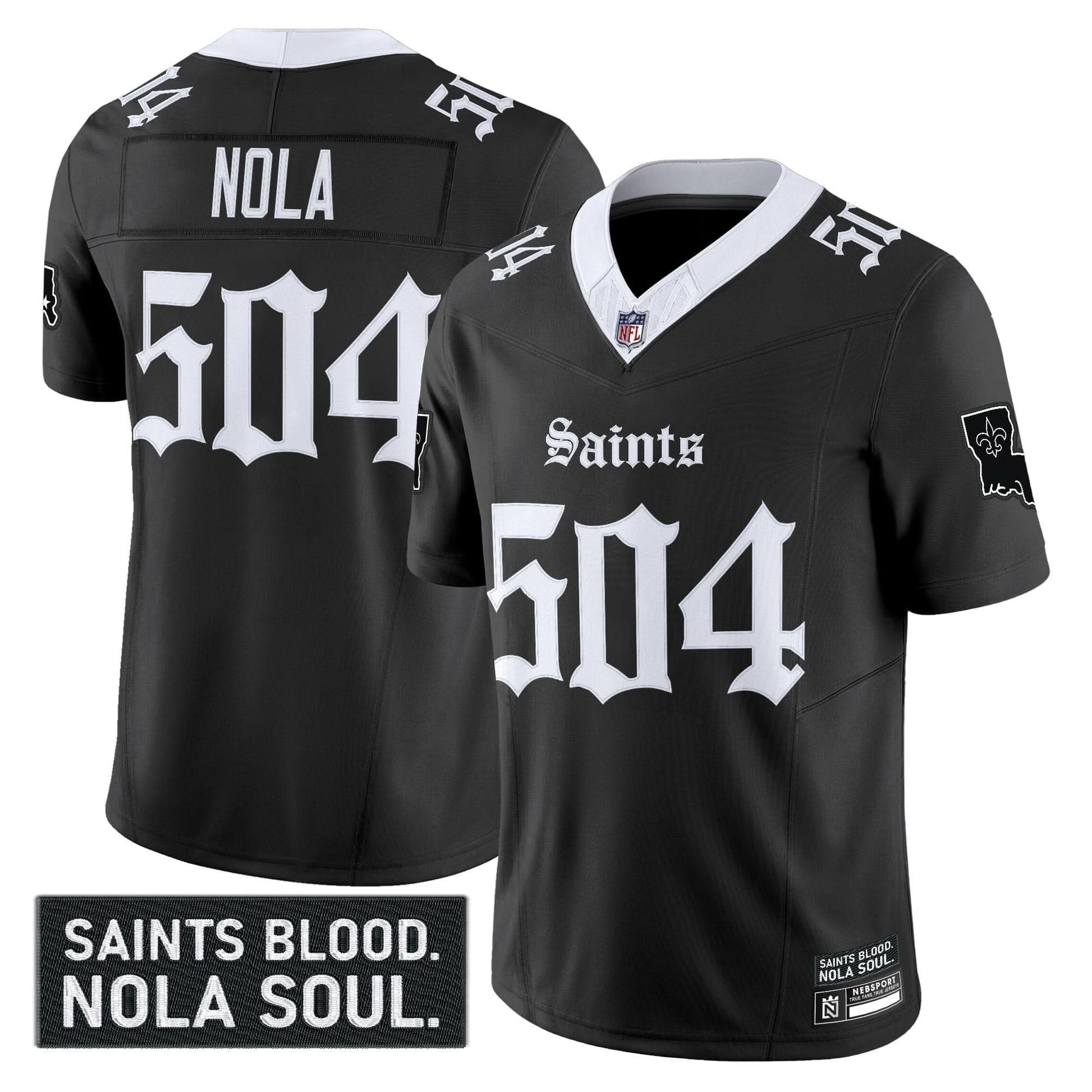 Men's New Orleans Saints 'Gothic Vieux Carré Edition' Vapor Jersey - All Stitched
