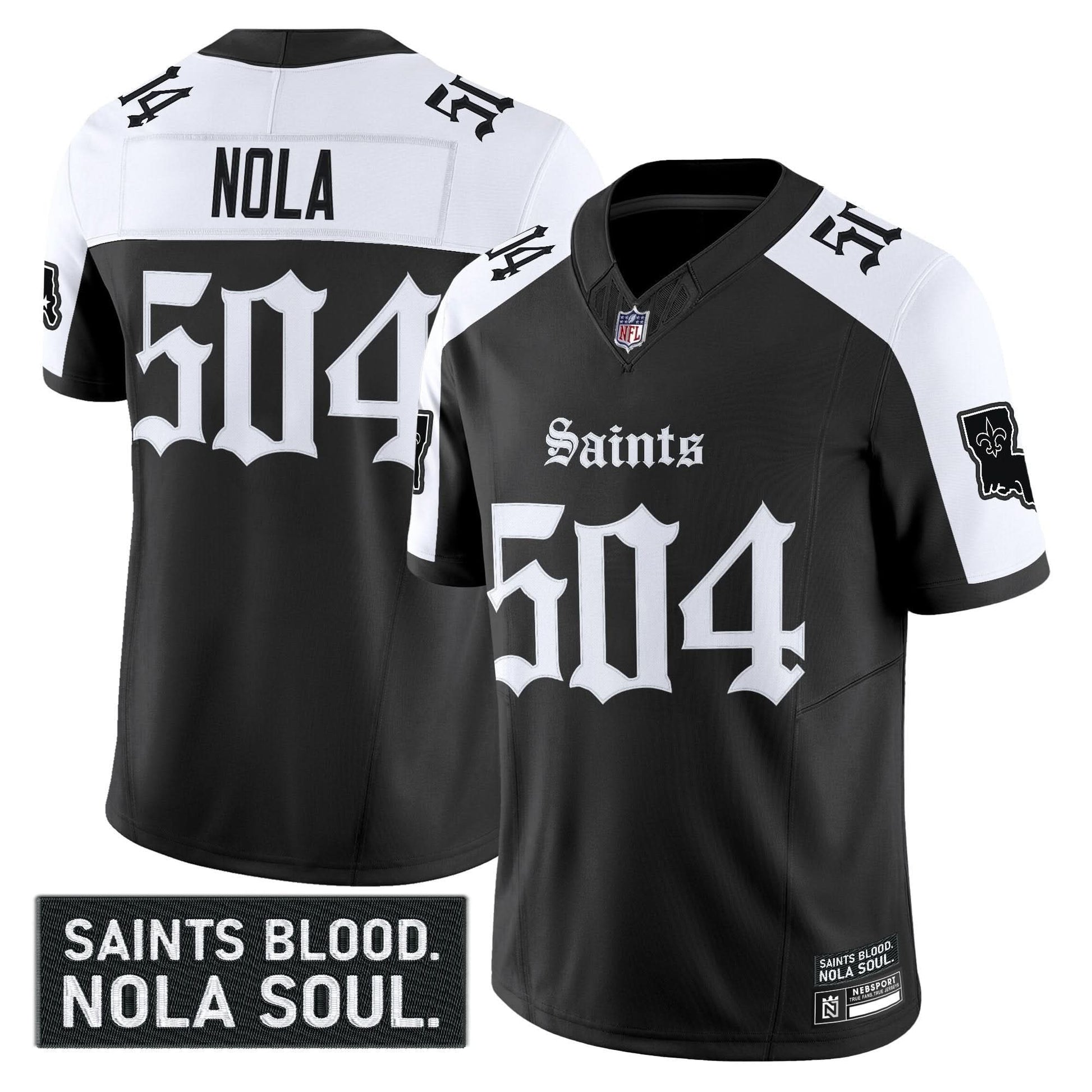 Men's New Orleans Saints 'Gothic Vieux Carré Edition' Vapor Jersey - All Stitched