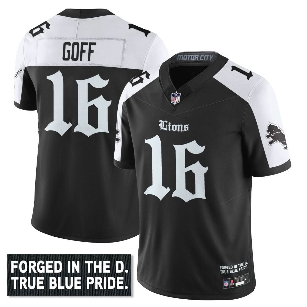 Men's Detroit Lions 'Gothic Motor City Edition' Vapor Limited Jersey - All Stitched