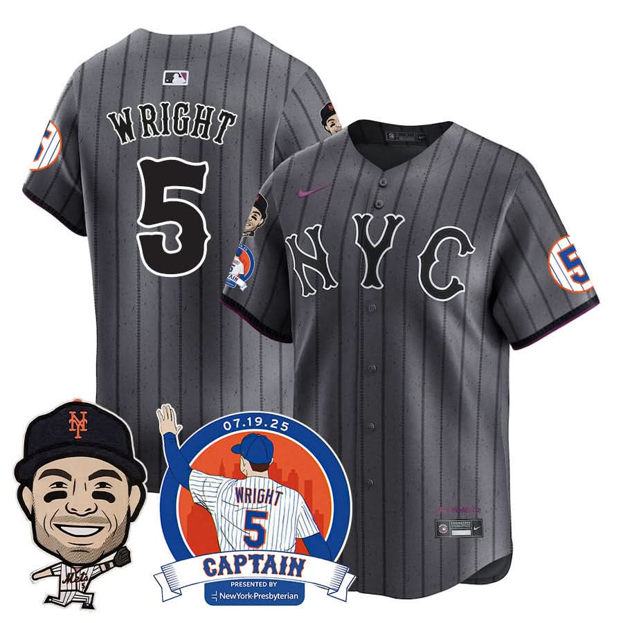 Men's New York Mets David Wright "Mets Legend" Jersey V2 - All Stitched