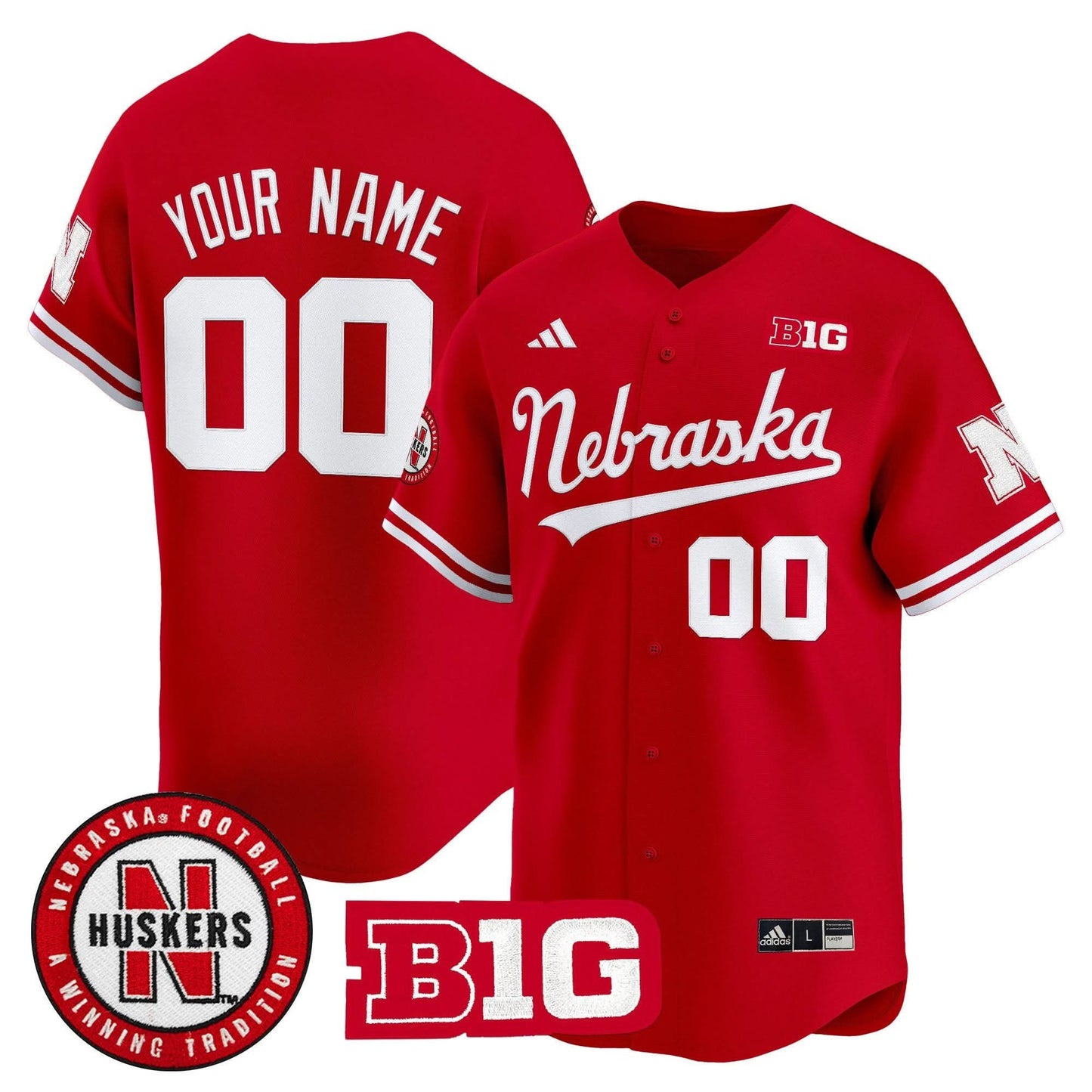 Nebraska Cornhuskers 2025 Vapor Baseball Custom Jersey - All Stitched