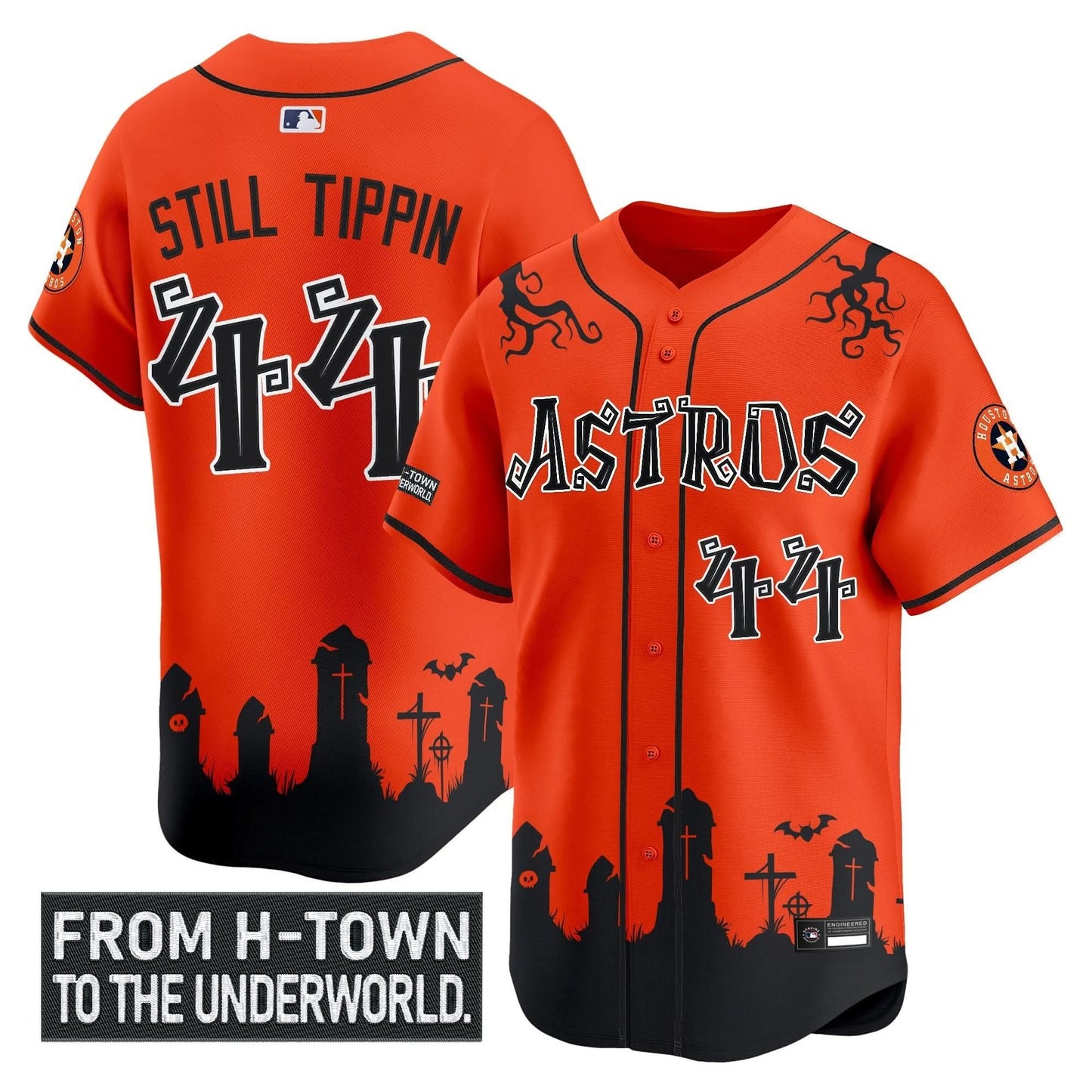 Men's Houston Astros 'Halloween Shadows Edition' Vapor Premier Limited Jersey - Stitched