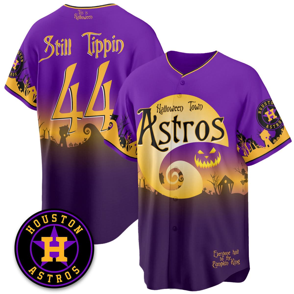 Houston Astros "Halloween Town" Limited Jersey - Stitched